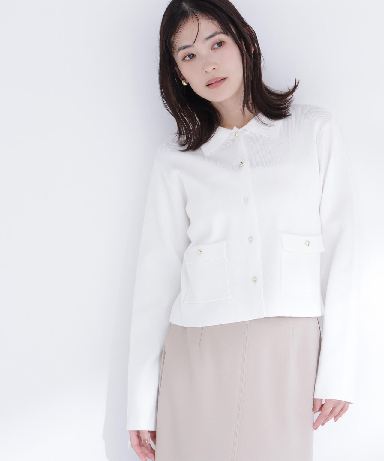 【sweet4月号掲載】【ちょうど、いい服】“きちんと見え上手”な襟付きニット