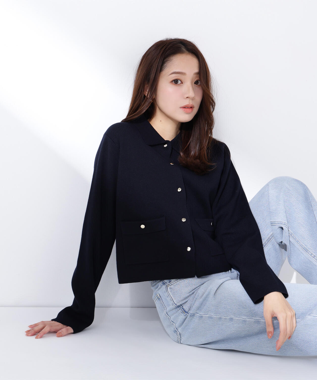 【sweet4月号掲載】【ちょうど、いい服】“きちんと見え上手”な襟付きニット