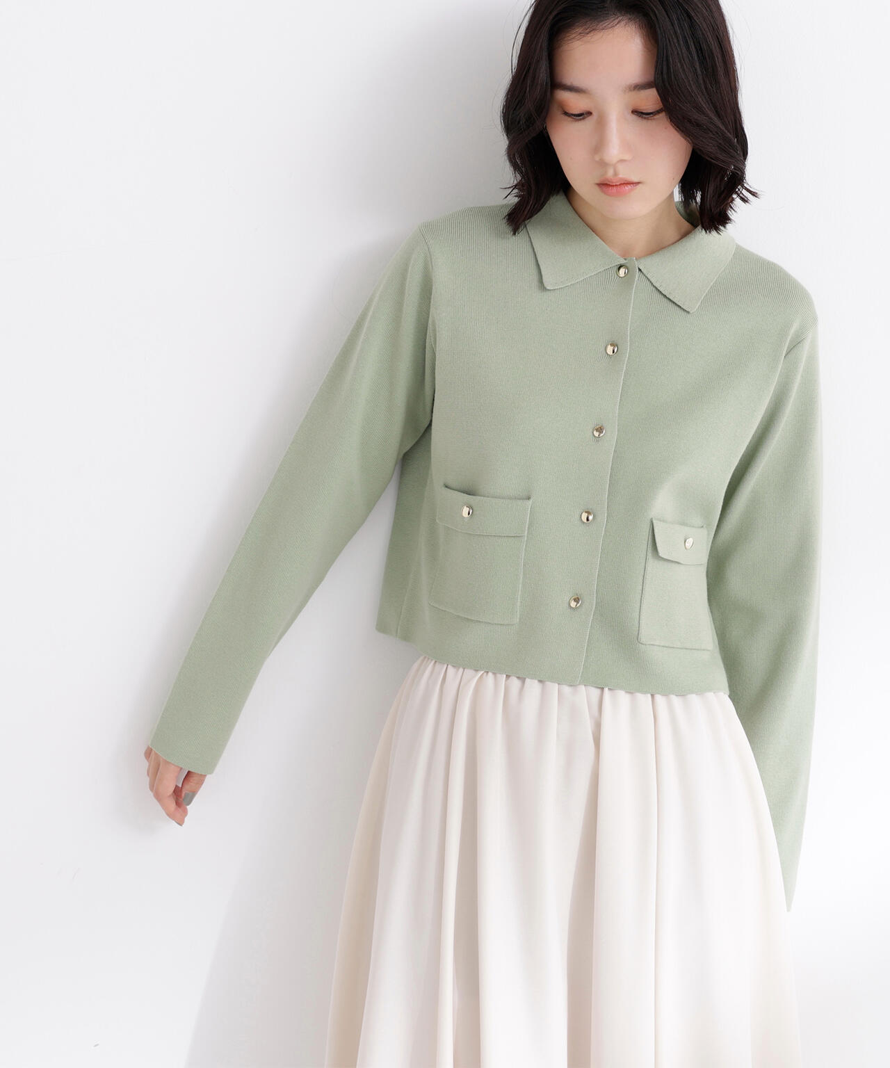 【sweet4月号掲載】【ちょうど、いい服】“きちんと見え上手”な襟付きニット