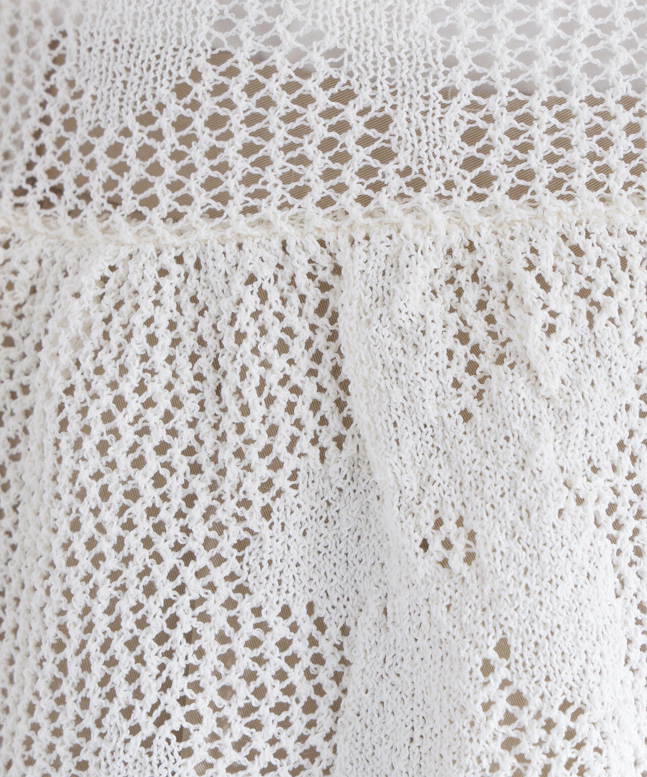 フラワーレースペプラムニット