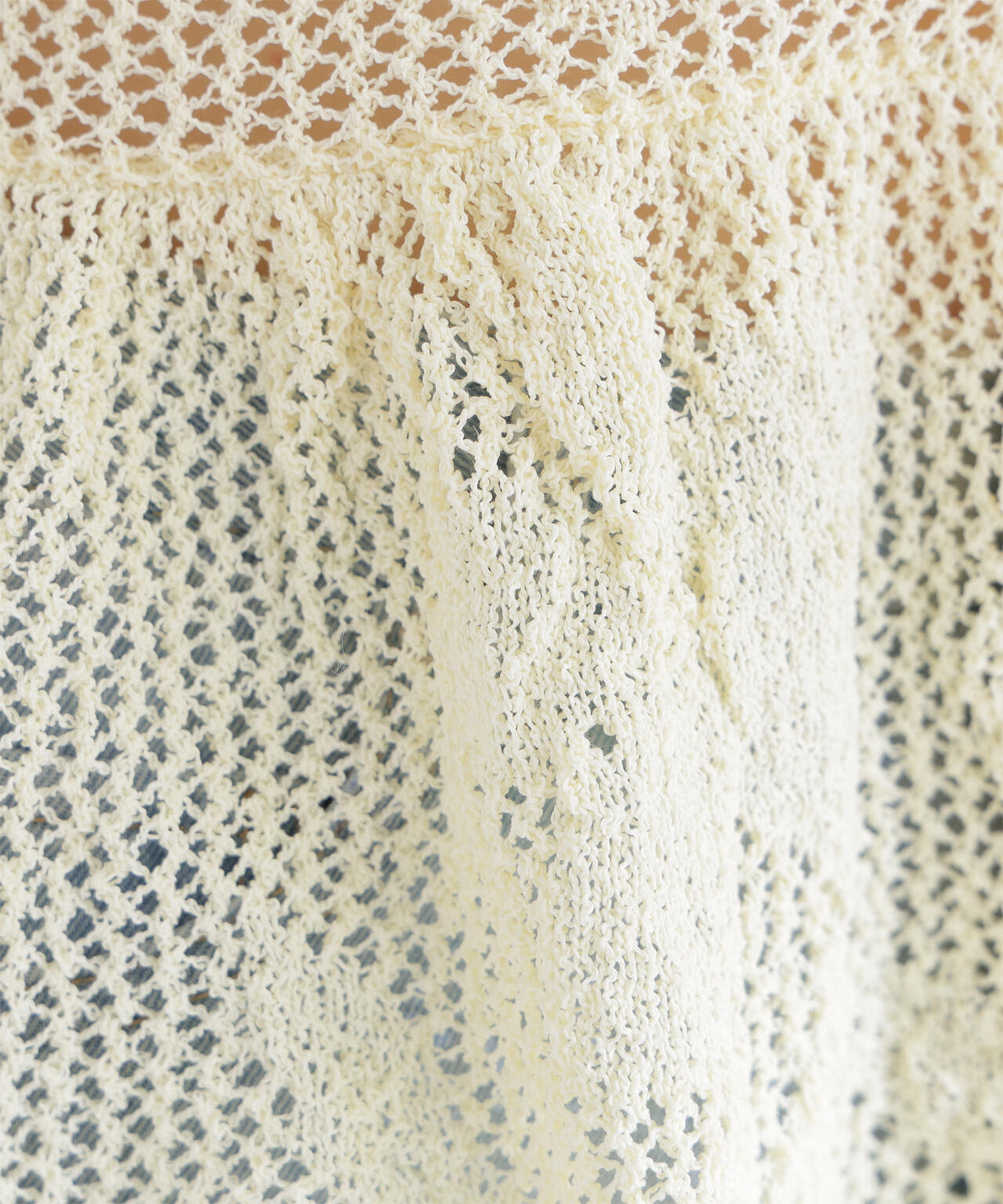 フラワーレースペプラムニット