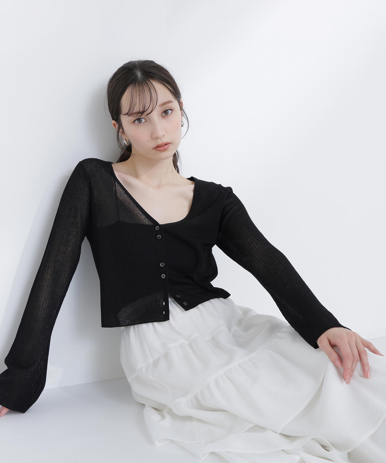 auralee for biotop シアーリブカーディガン　ブラック 2024-A-BLK34200_sub02_700x.jpg
