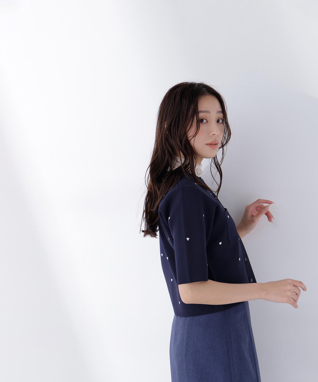 Oggi.jp掲載】ハート刺繍ニットジャケット | NATURAL BEAUTY BASIC