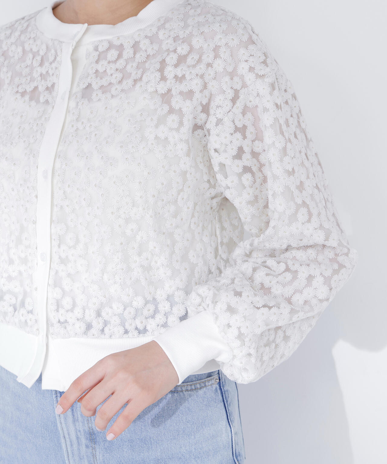 フラワーチュール刺繍カーディガン | NATURAL BEAUTY BASIC