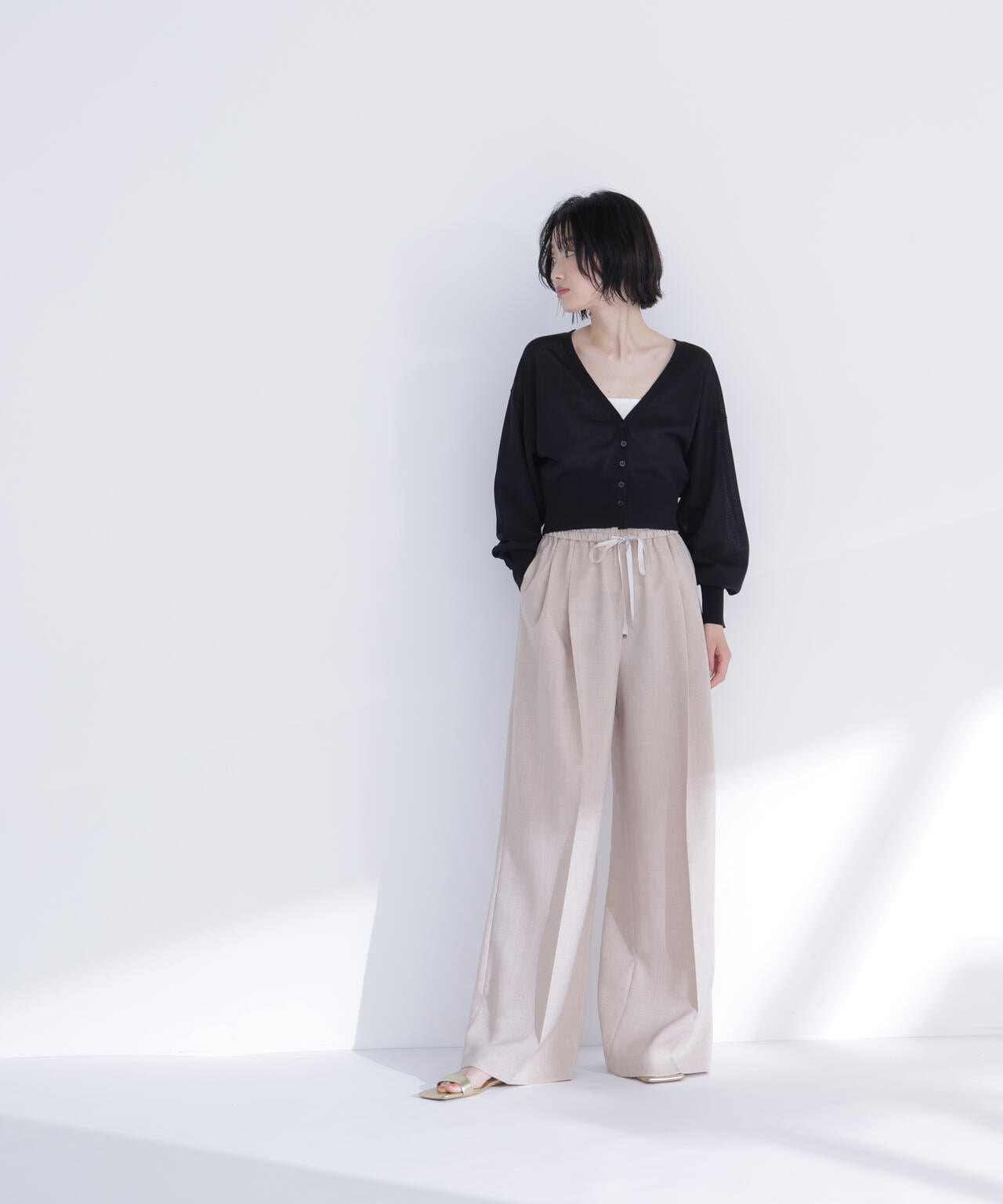 【6/5～6/7 オンライン限定2buy10%OFF対象】【ちょうど、いい服】さらりと、涼しげ麻混カーディガン