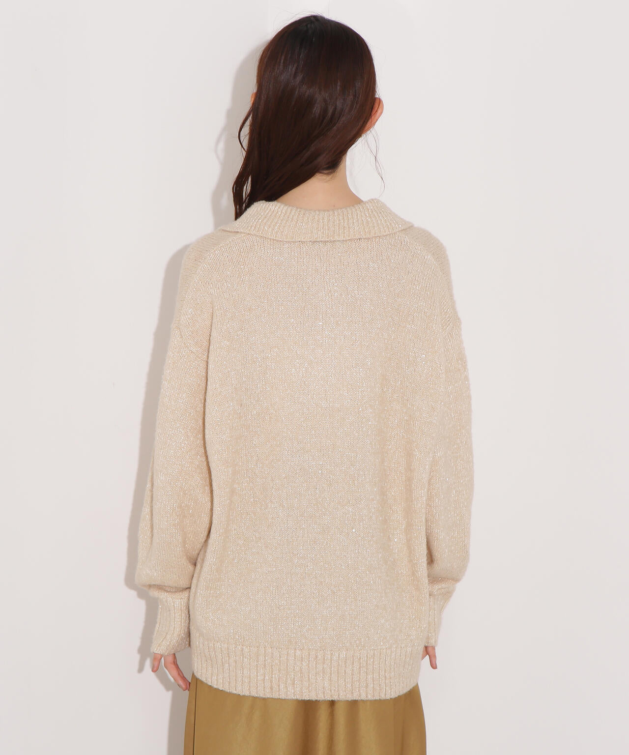 スパンコールスキッパーニット