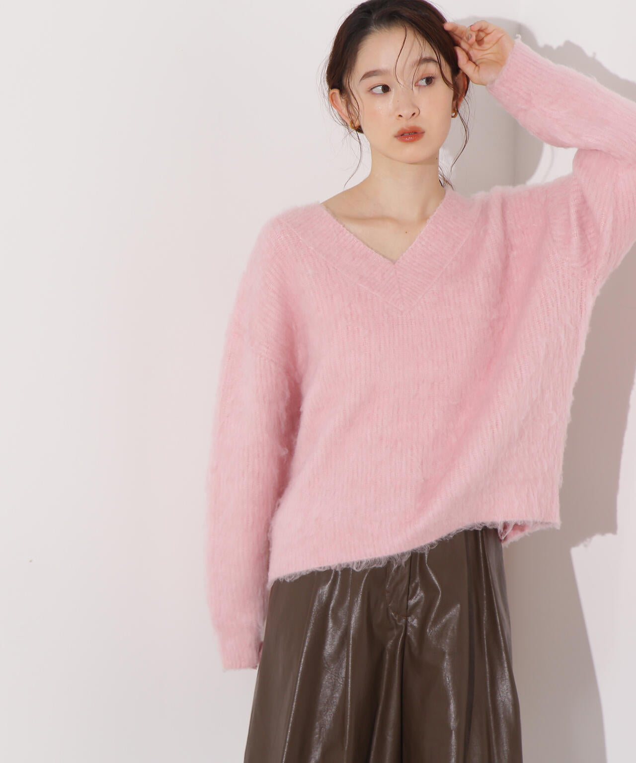 Vネック起毛ニット | N. Natural Beauty Basic*（エヌ ナチュラル