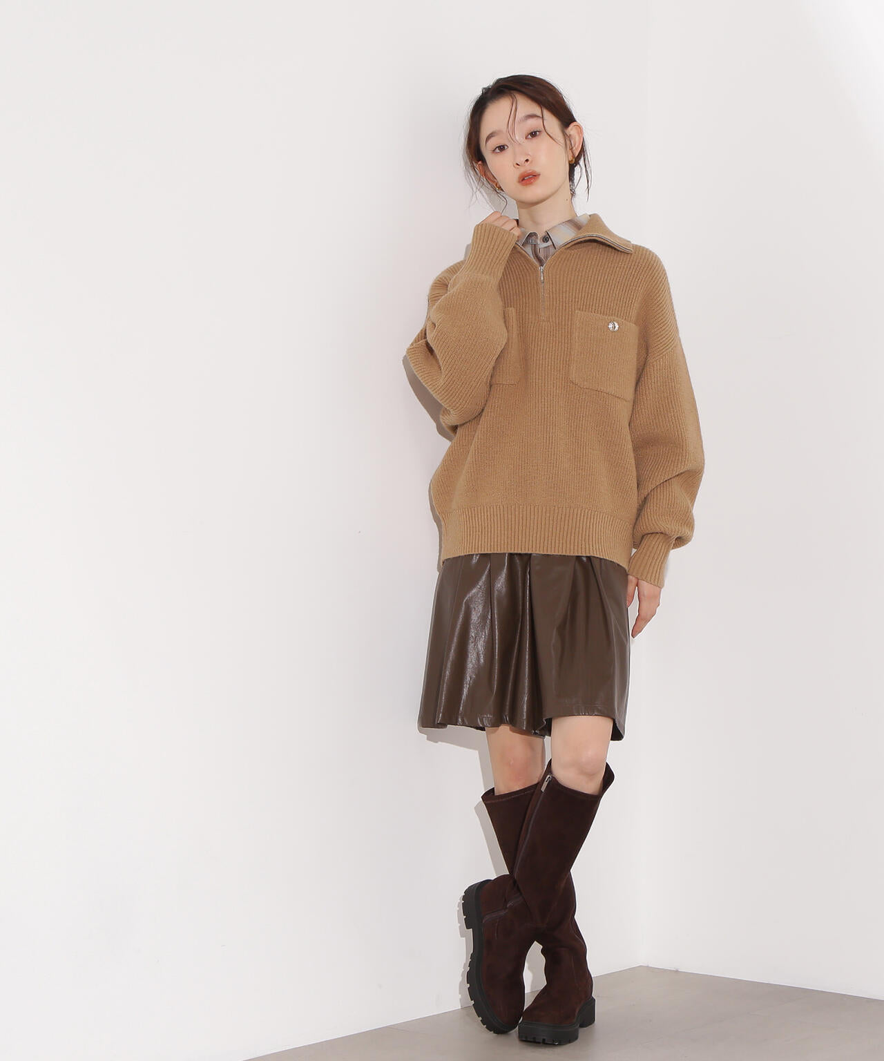 ハーフジップオーバーニット | N. Natural Beauty Basic*（エヌ