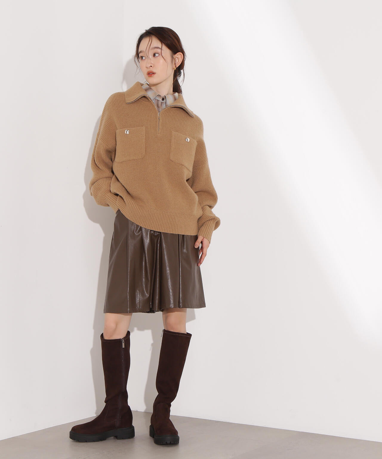 ハーフジップオーバーニット | N. Natural Beauty Basic*（エヌ