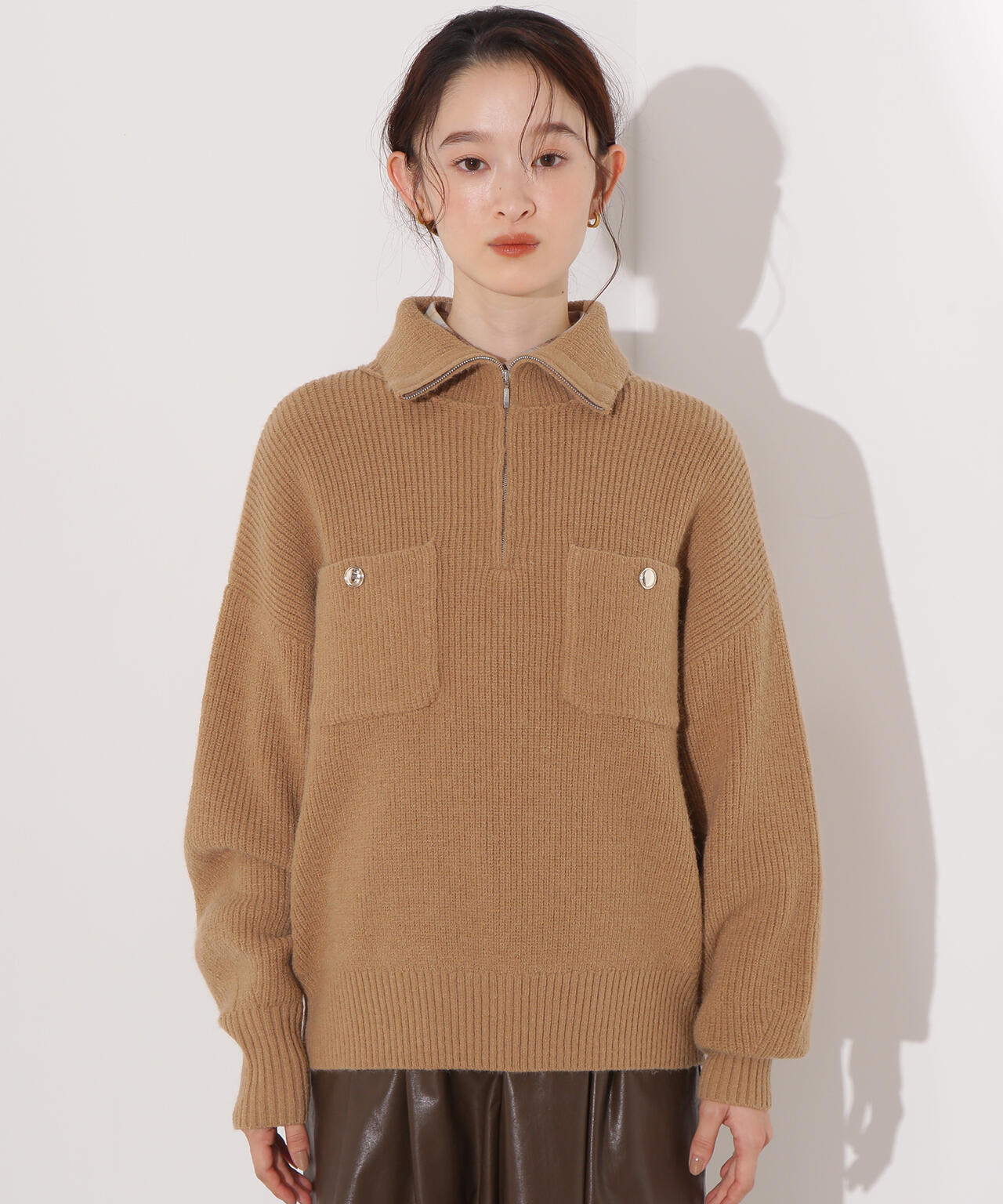 ハーフジップオーバーニット | N. Natural Beauty Basic*（エヌ