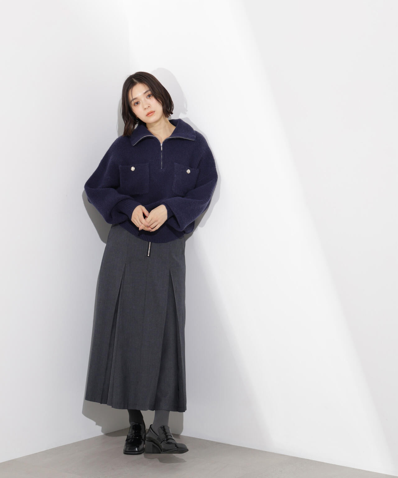 ハーフジップオーバーニット | N. Natural Beauty Basic*（エヌ