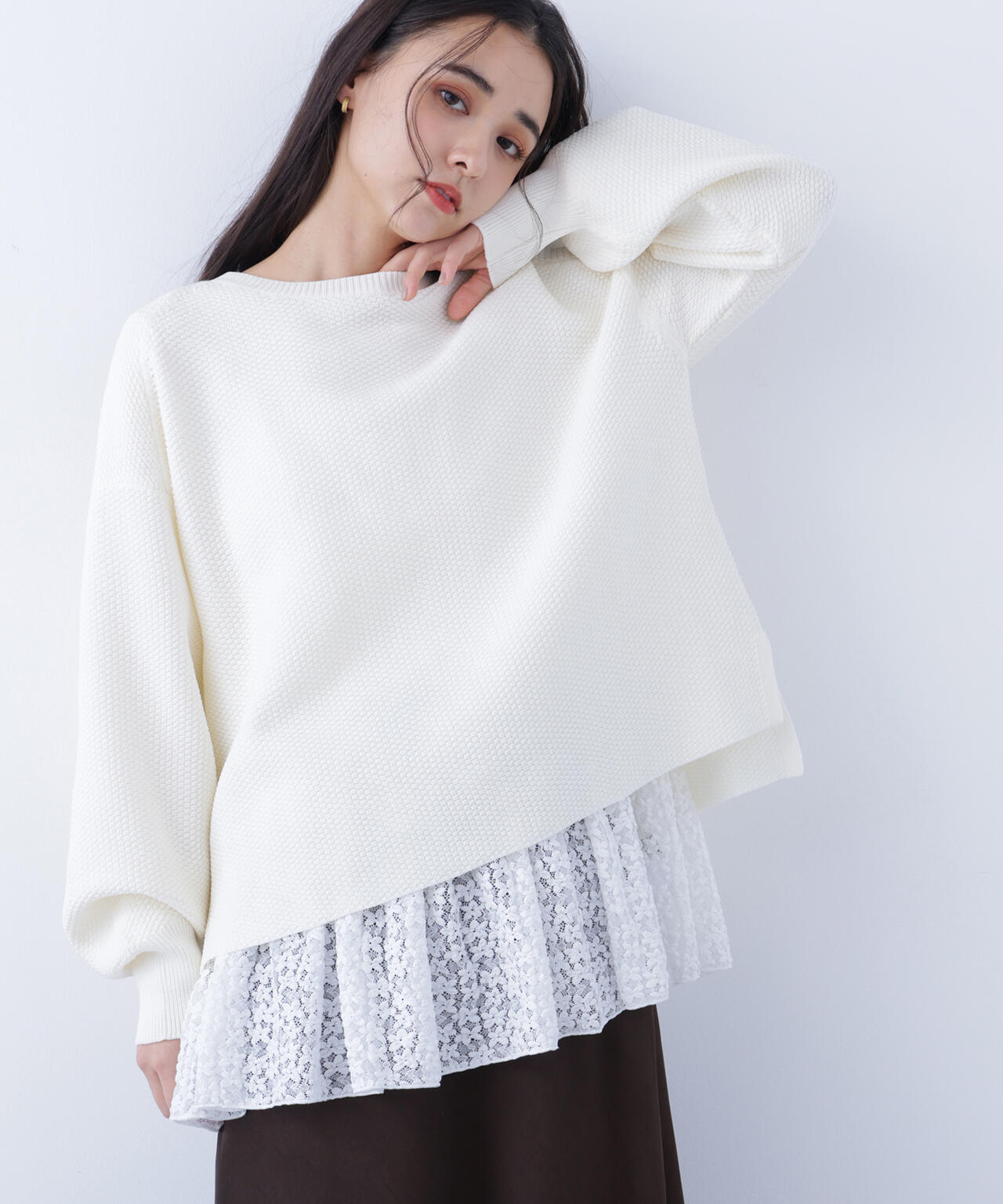 鹿の子オーバーニット | N. Natural Beauty Basic*（エヌ ナチュラル