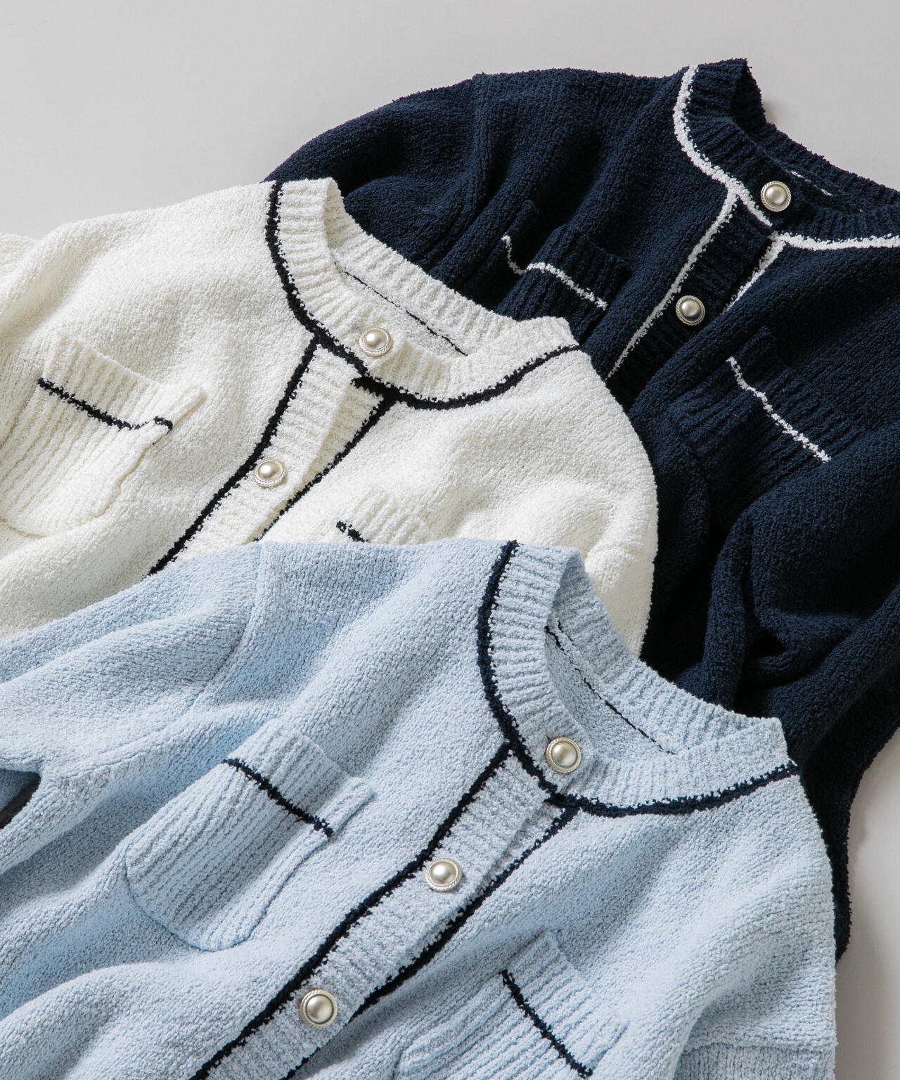 バイカラーラインポケットカーディガン | N. Natural Beauty Basic