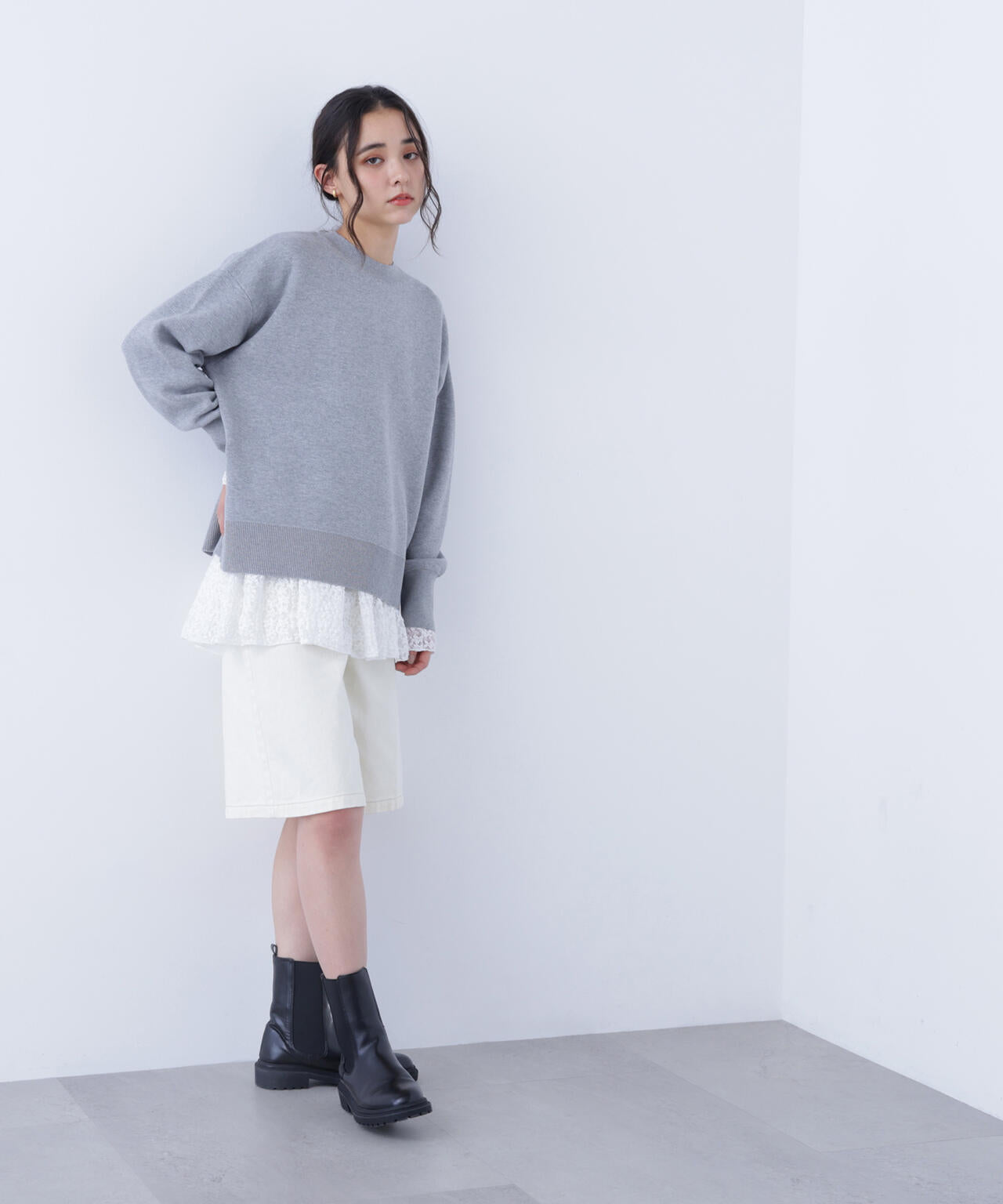 サイドスリットボクシーニット | N. Natural Beauty Basic*（エヌ