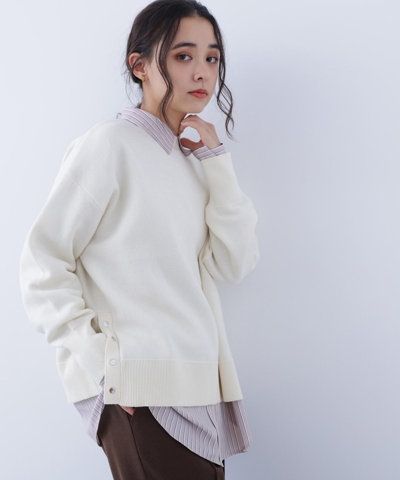 サイドスリットボクシーニット | N. Natural Beauty Basic*（エヌ