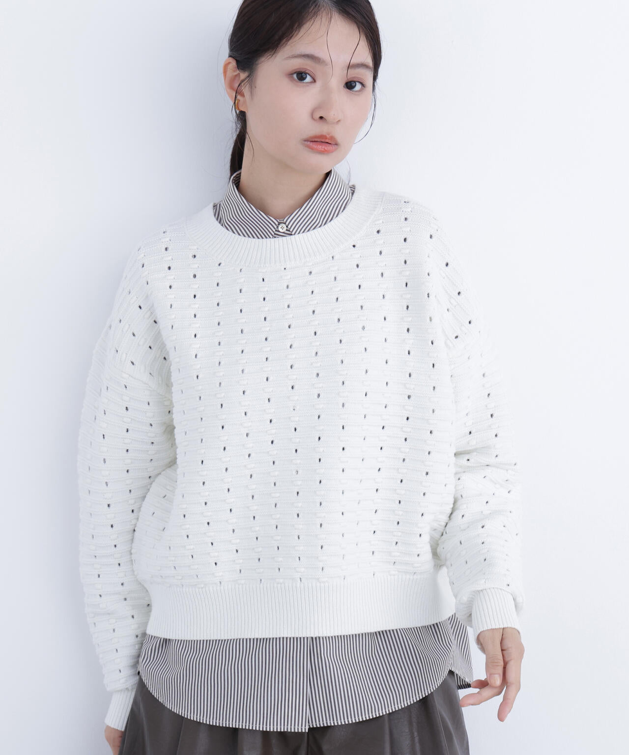 アイレットニットプルオーバー