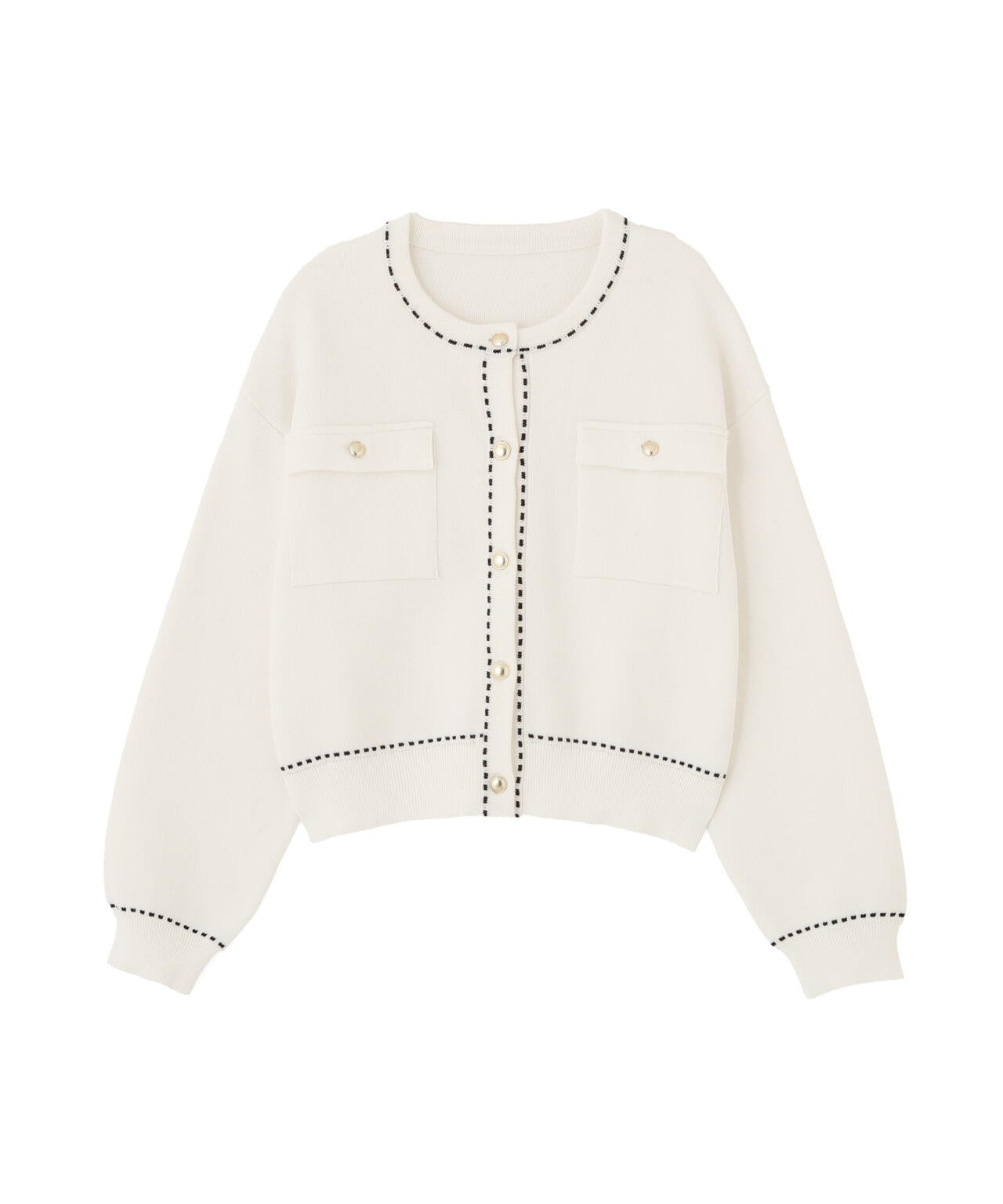 ステッチニットジャケット