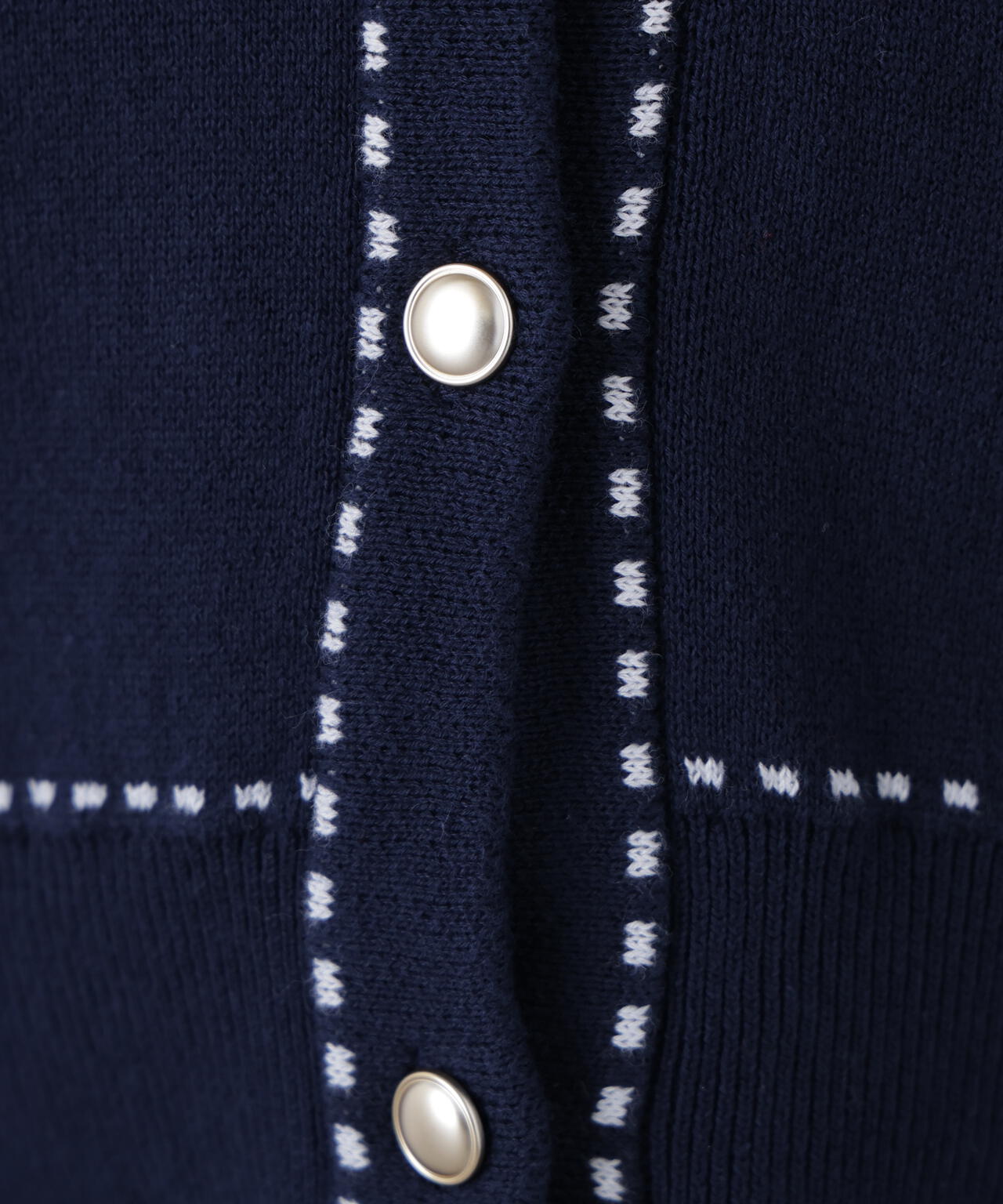 【銀座インズ・mix.tokyo 限定カラー：ネイビー】ステッチニットジャケット