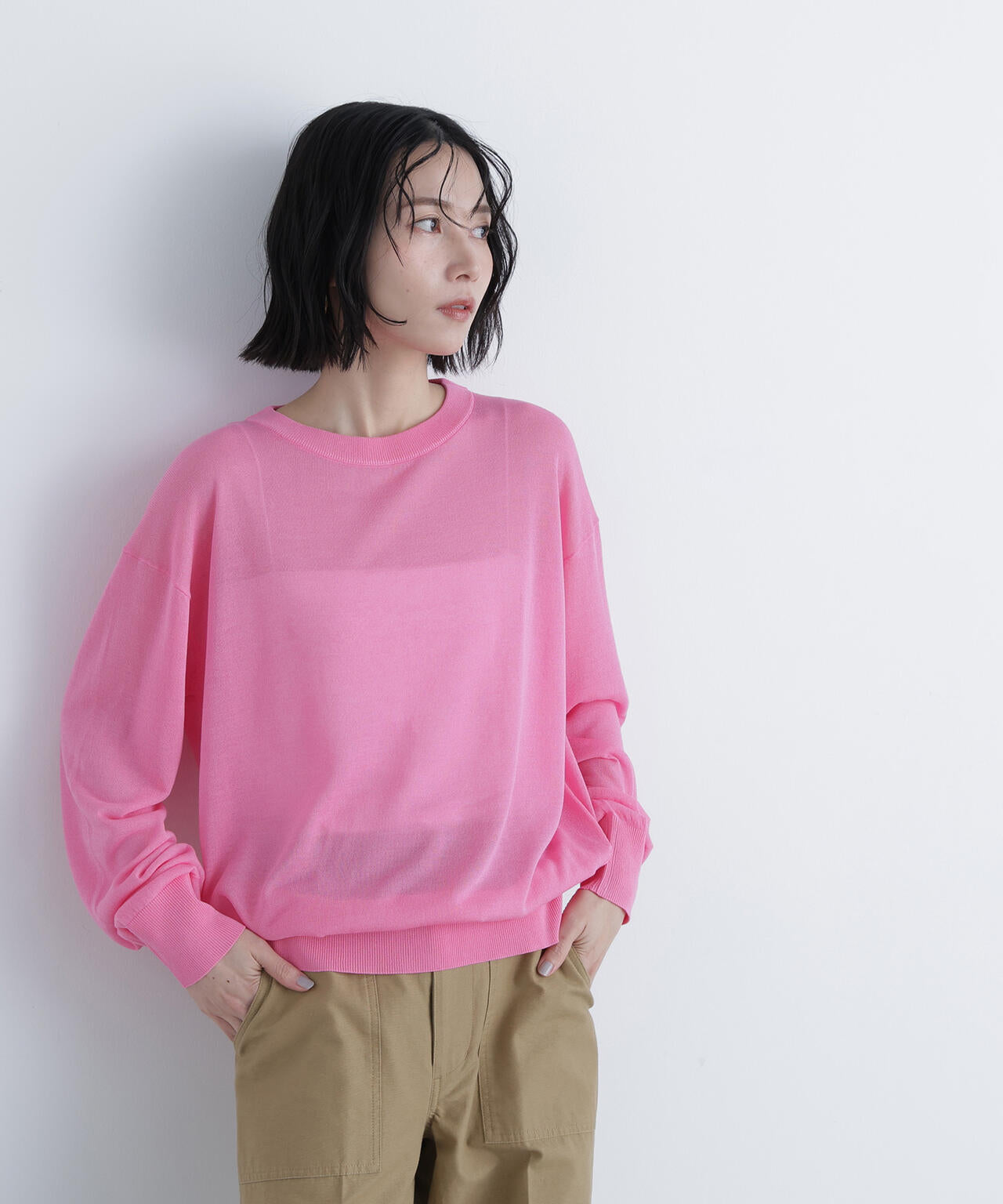 シアーボクシーニット