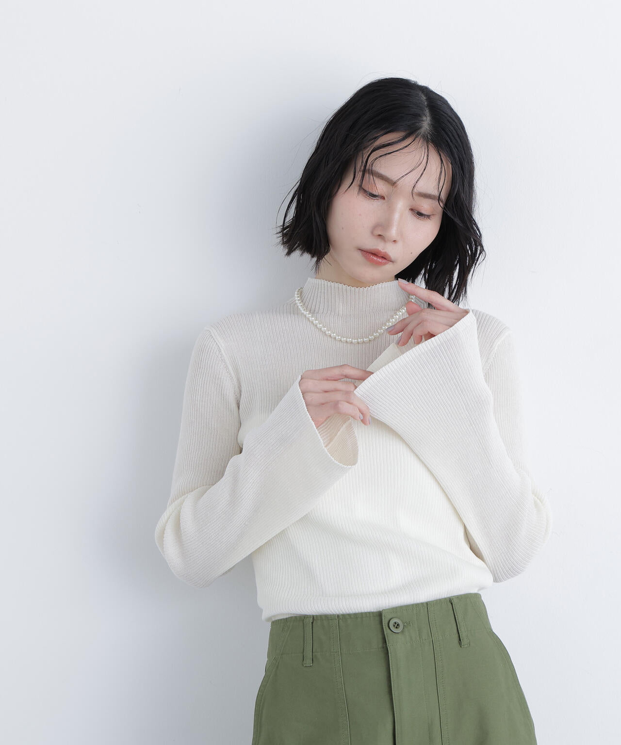 シアーリブニット