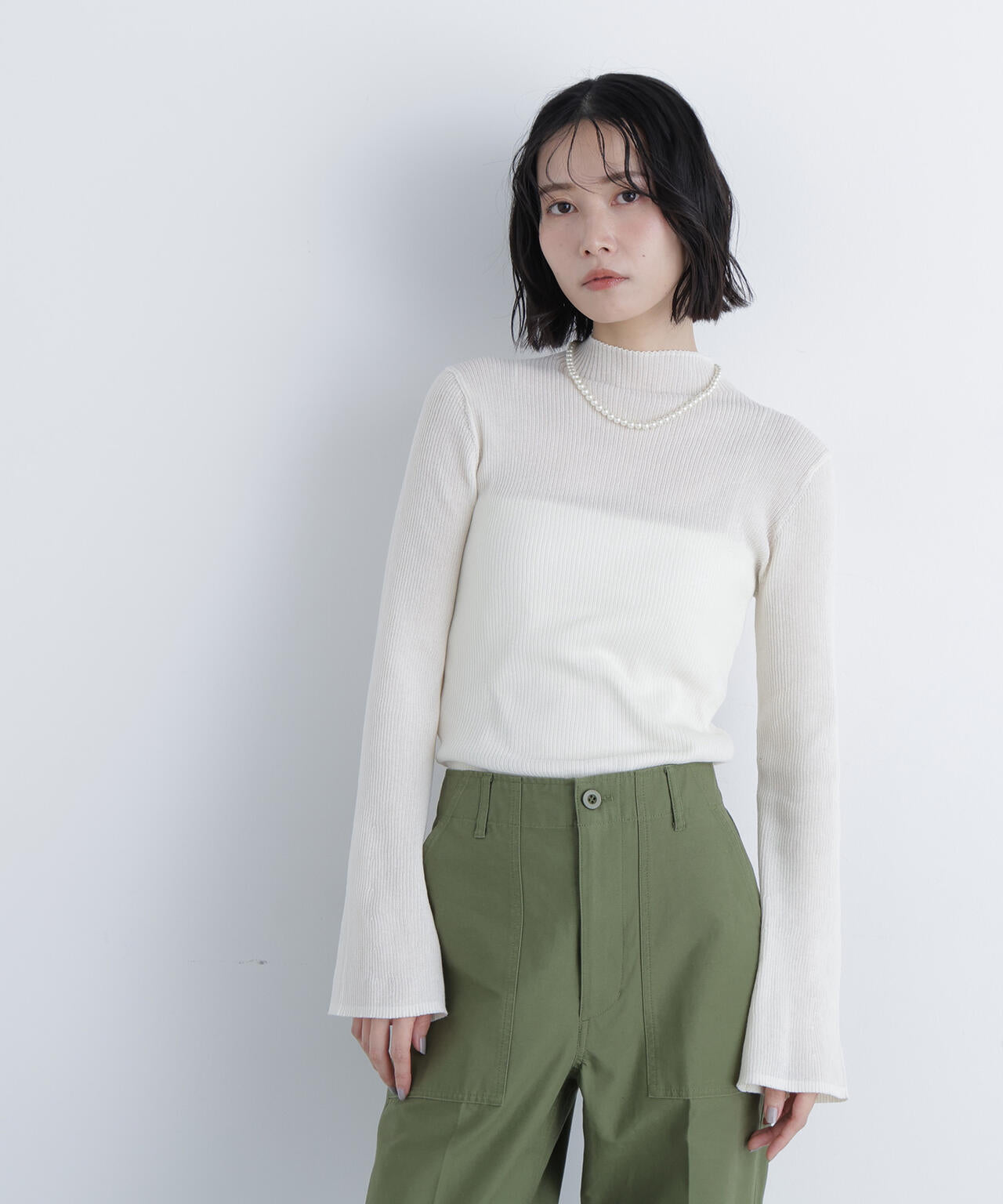 シアーリブニット