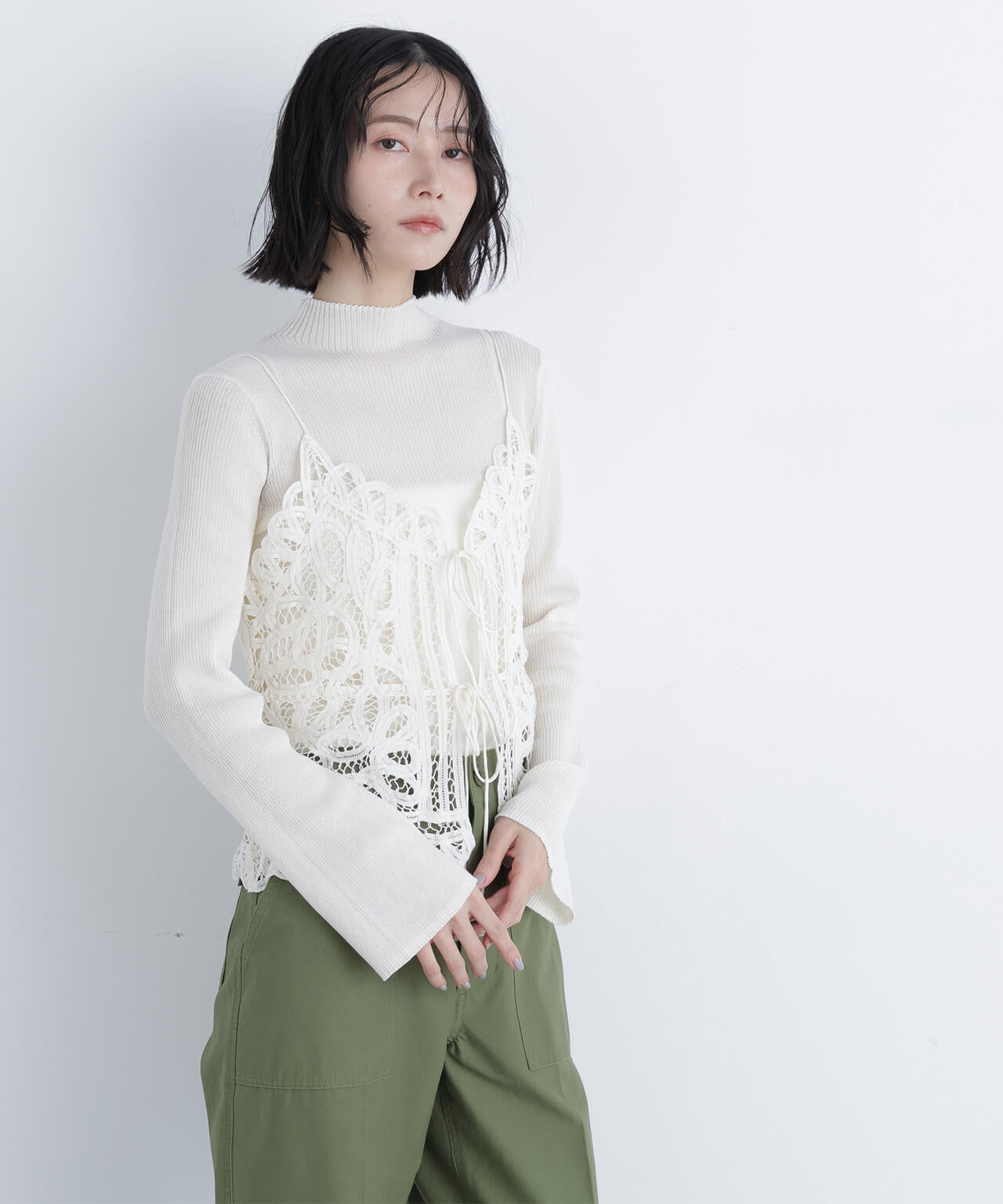 シアーリブニット