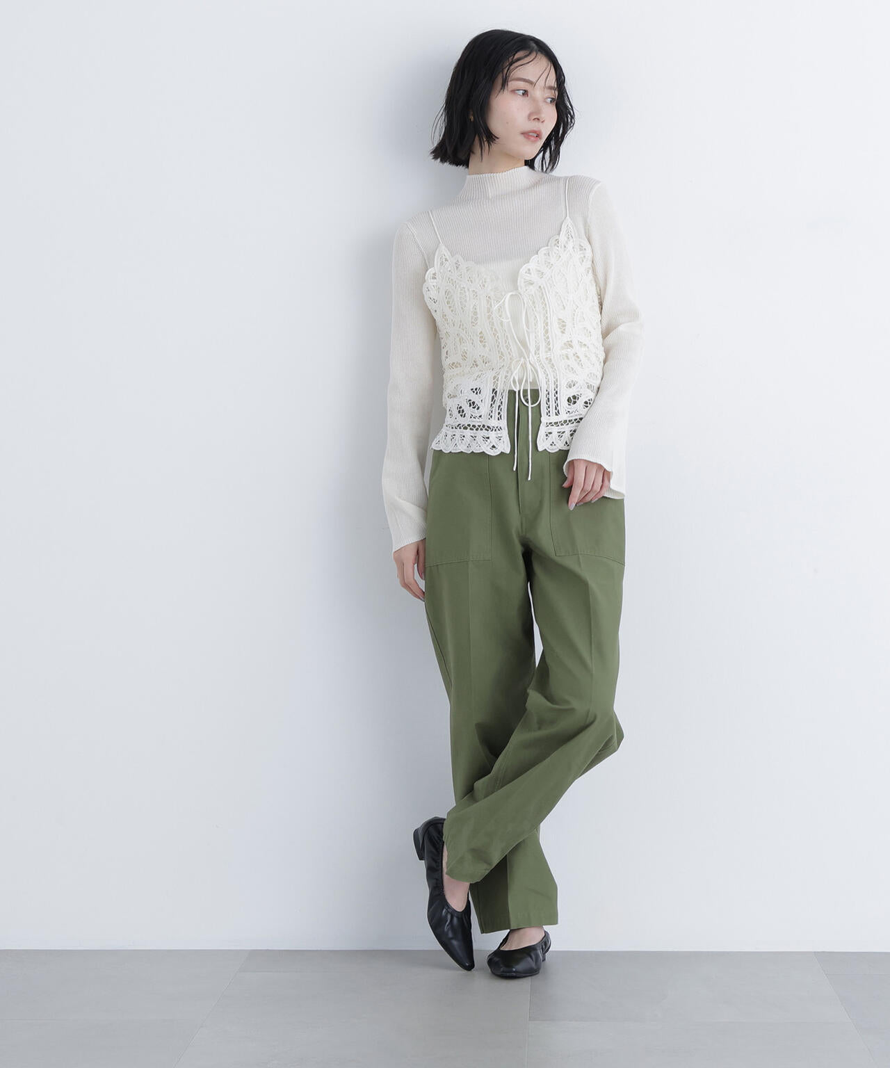 シアーリブニット