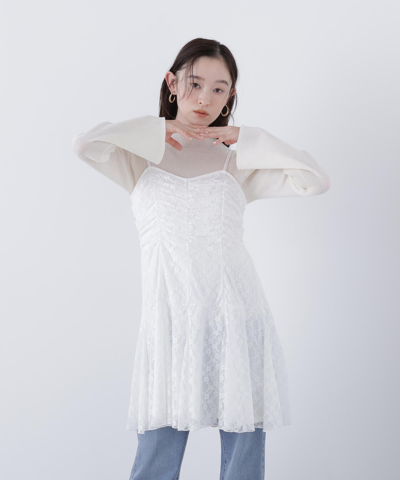 シアーリブニット