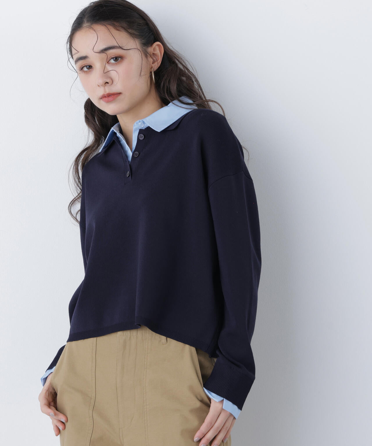 シャツレイヤードニット | N. Natural Beauty Basic*（エヌ ナチュラル