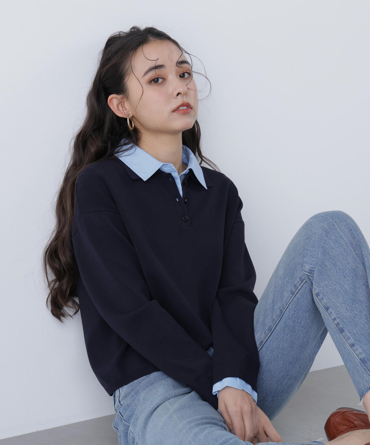 シャツレイヤードニット | N. Natural Beauty Basic*（エヌ ナチュラル