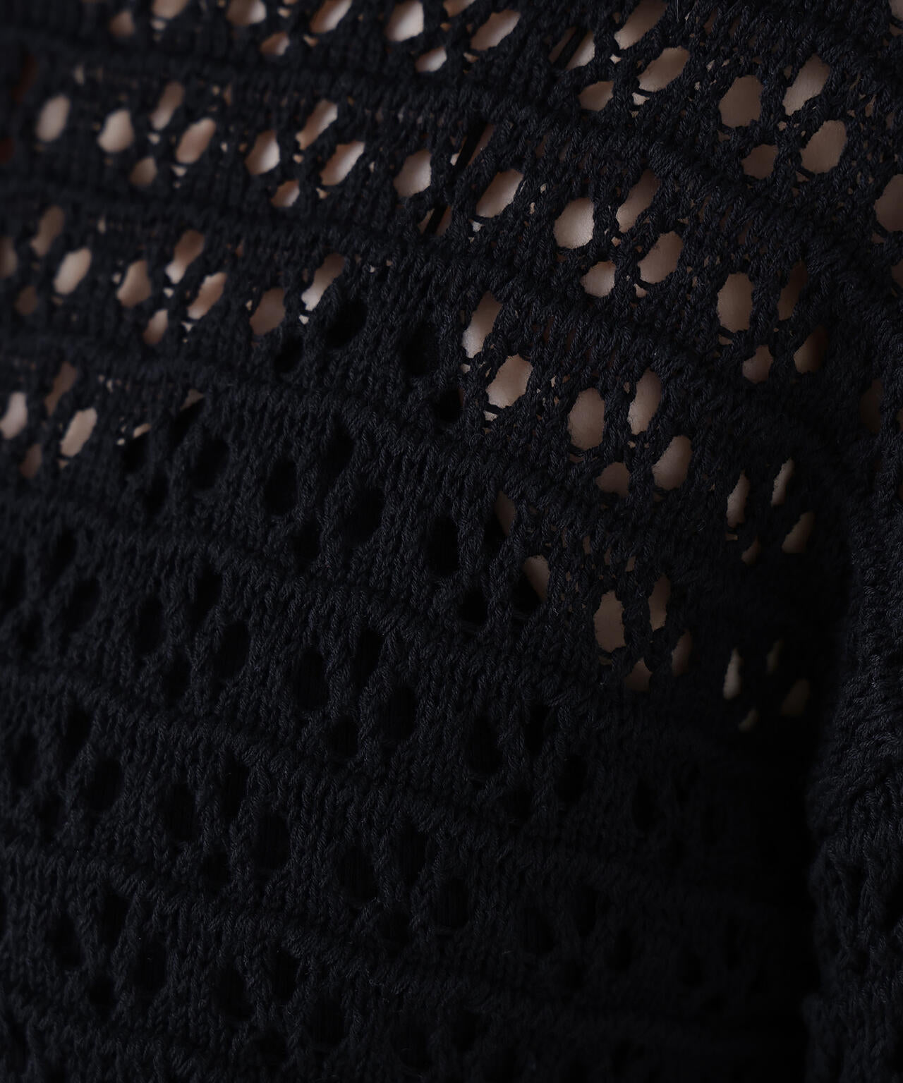 透かし編みポロニット