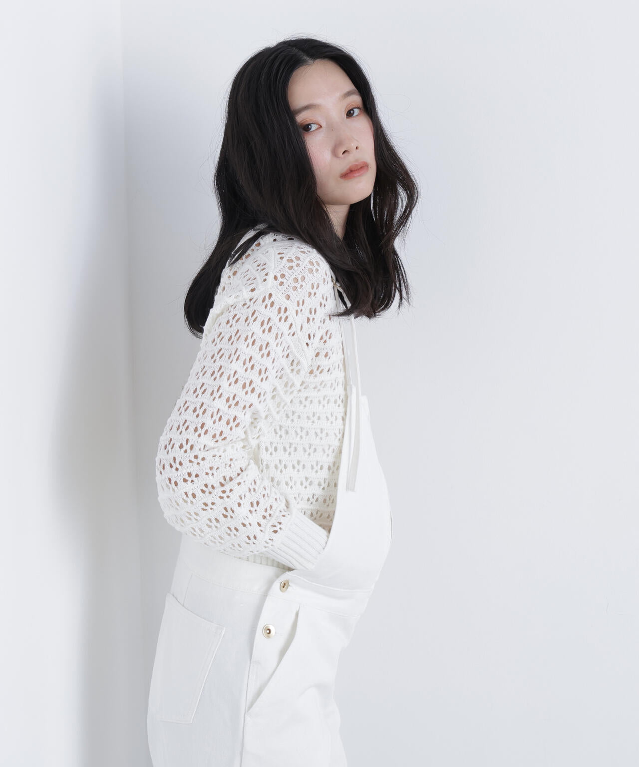 透かし編みポロニット