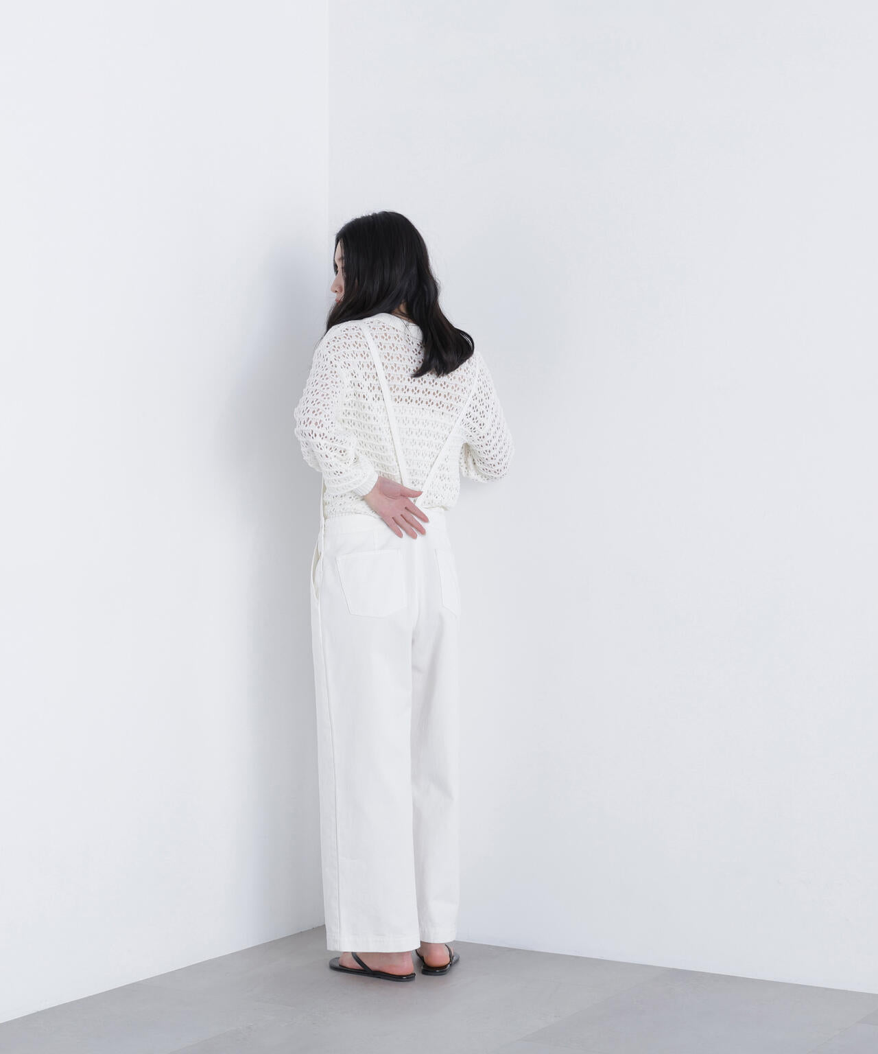 透かし編みポロニット