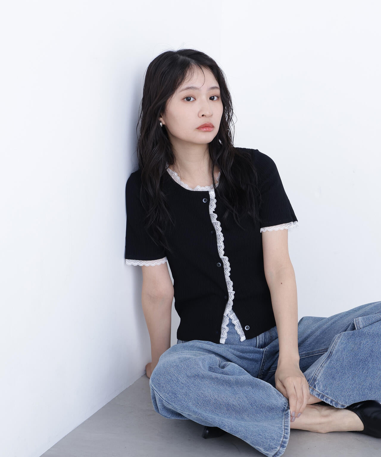 レーストリムニットカーディガン | N. Natural Beauty Basic*（エヌ