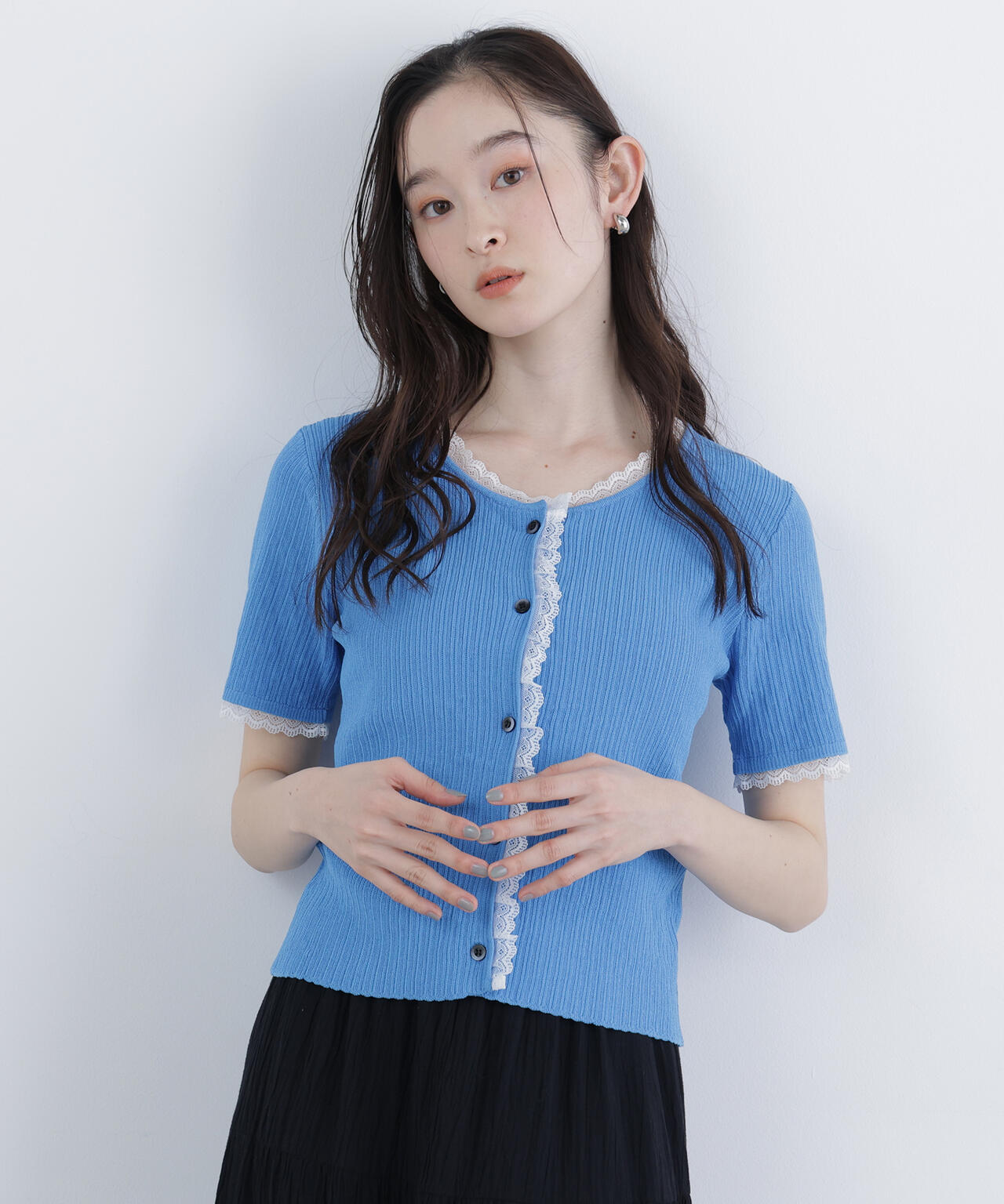 レーストリムニットカーディガン | N. Natural Beauty Basic*（エヌ