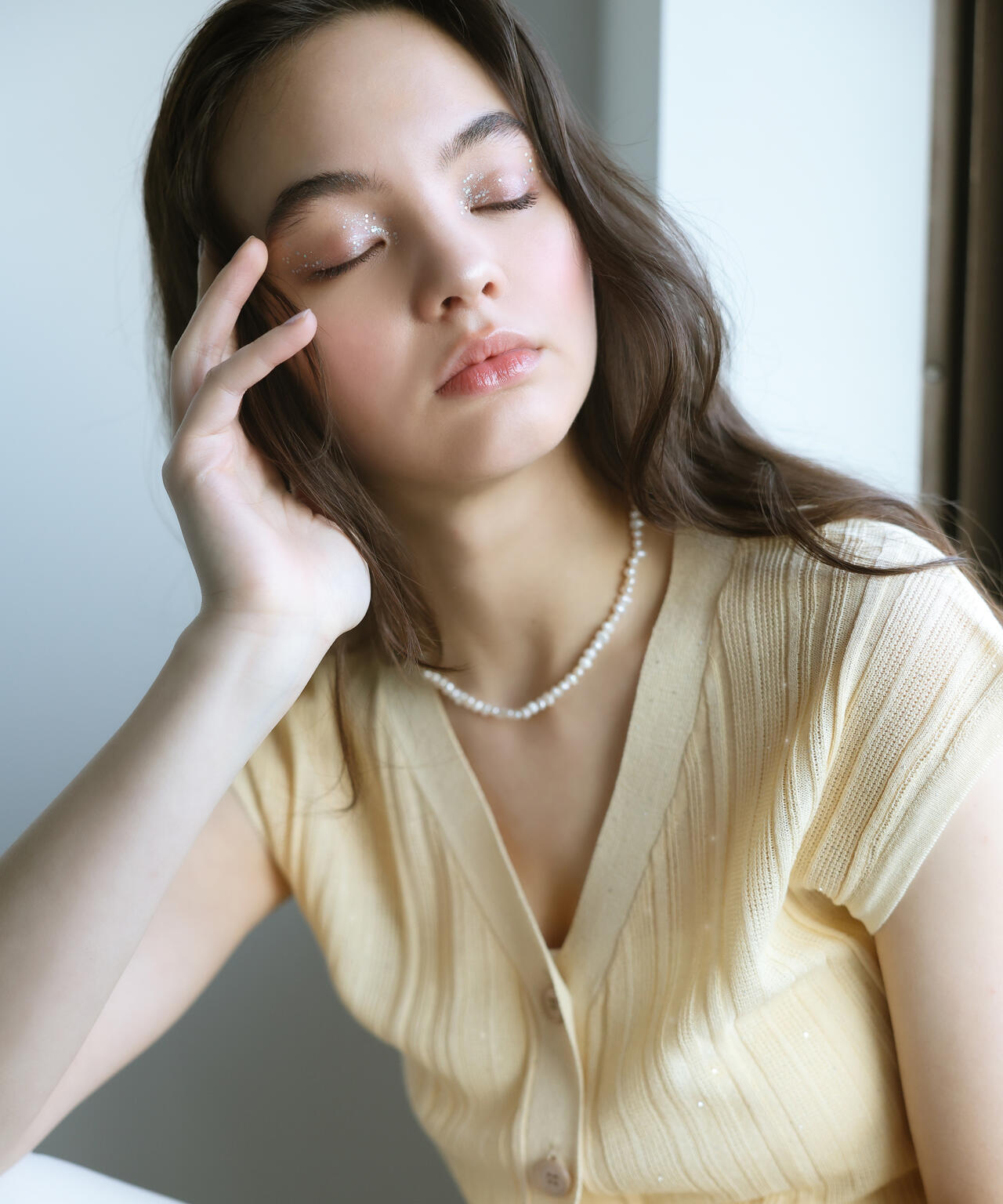 【MOON STONE】スパンコールシアーニット スパンコールシアーニット | N. Natural Beauty Basic*（エヌ