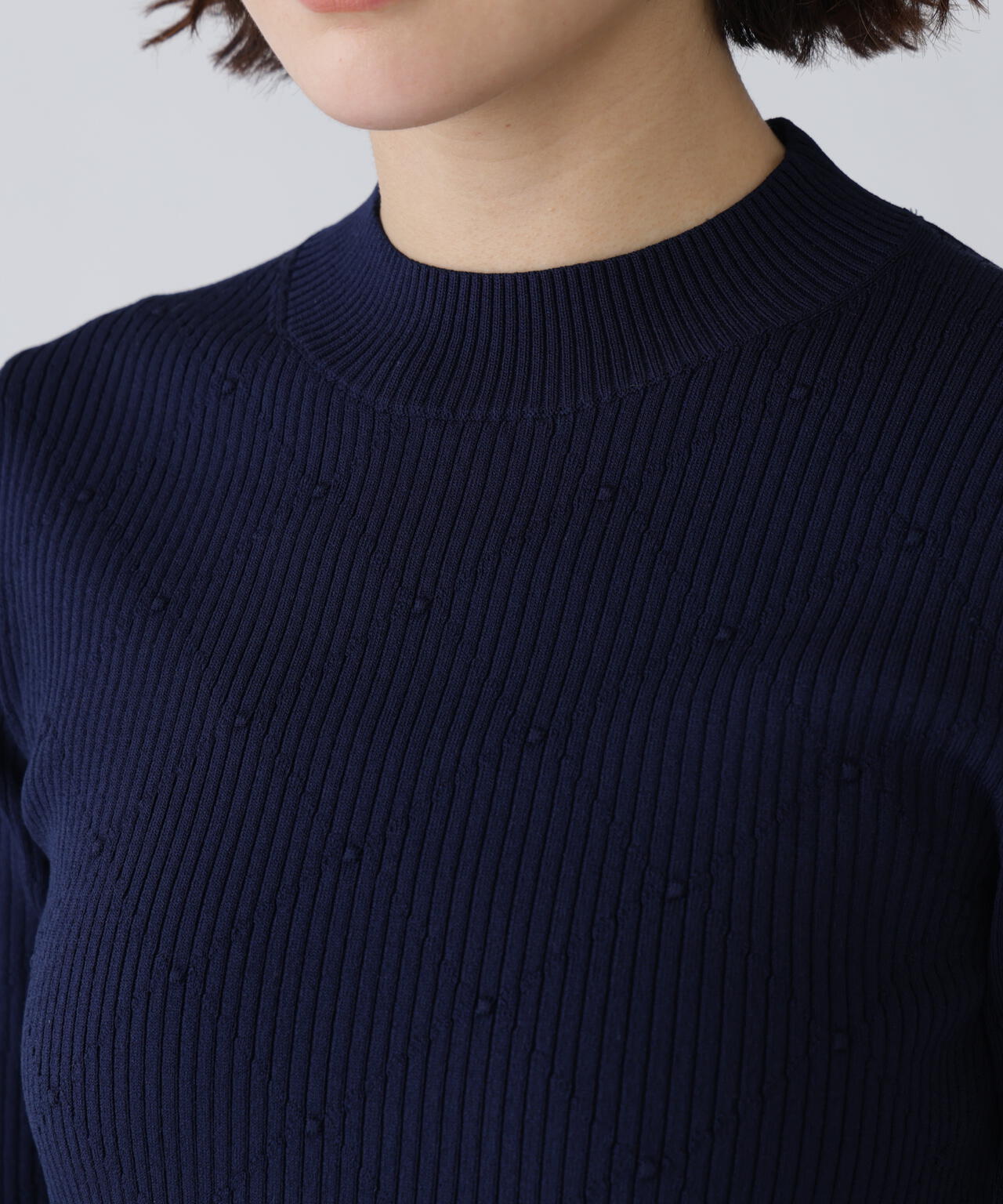 【好きを着て気分が上がる】ドットジャガードニット