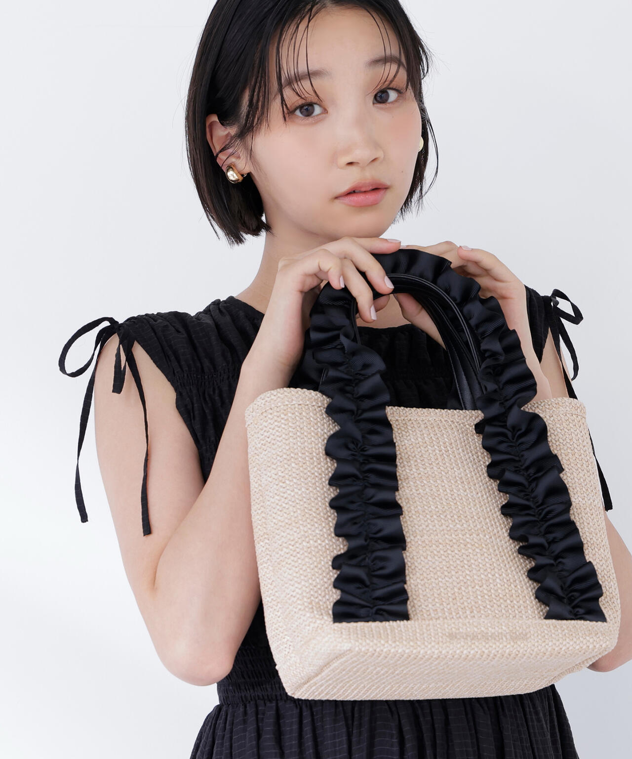 PPフリルハンドルトートバッグ | NATURAL BEAUTY BASIC（ナチュラル