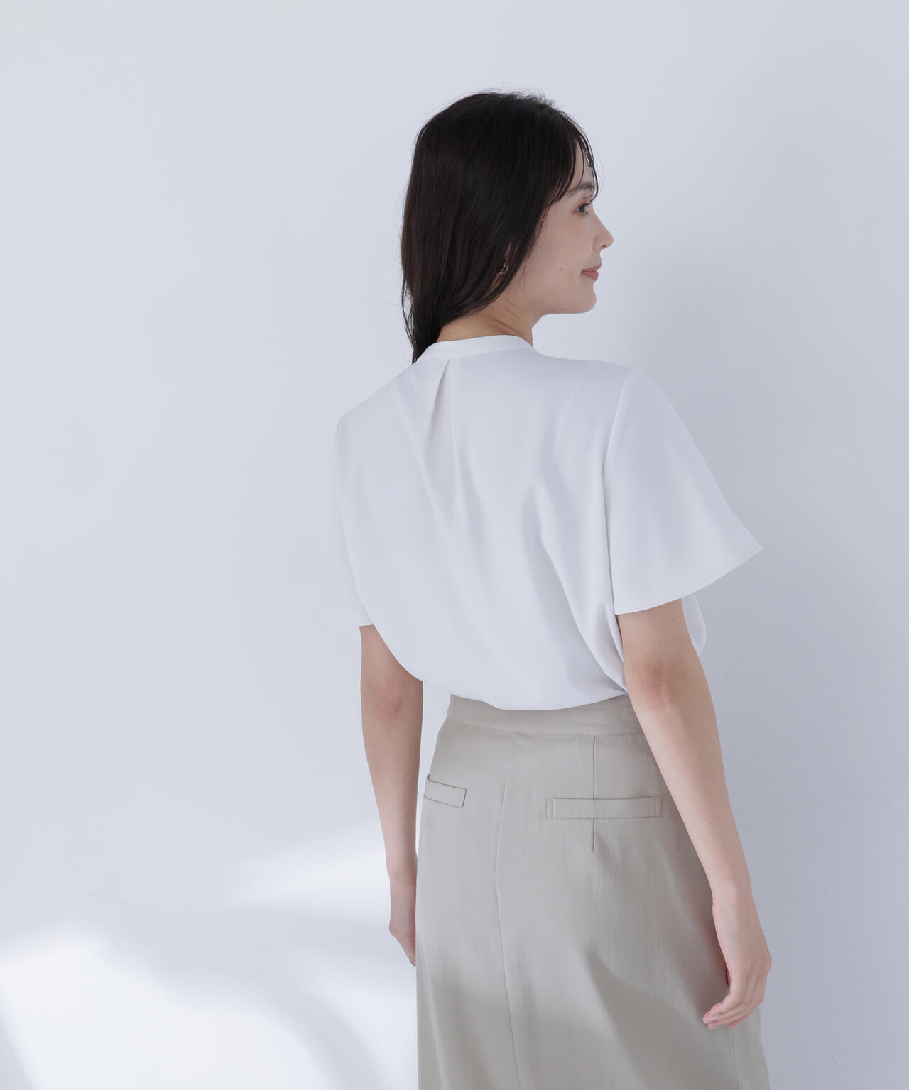 6/16 ～6/18 2buy10%OFF 対象商品】フロントタックブラウス半袖