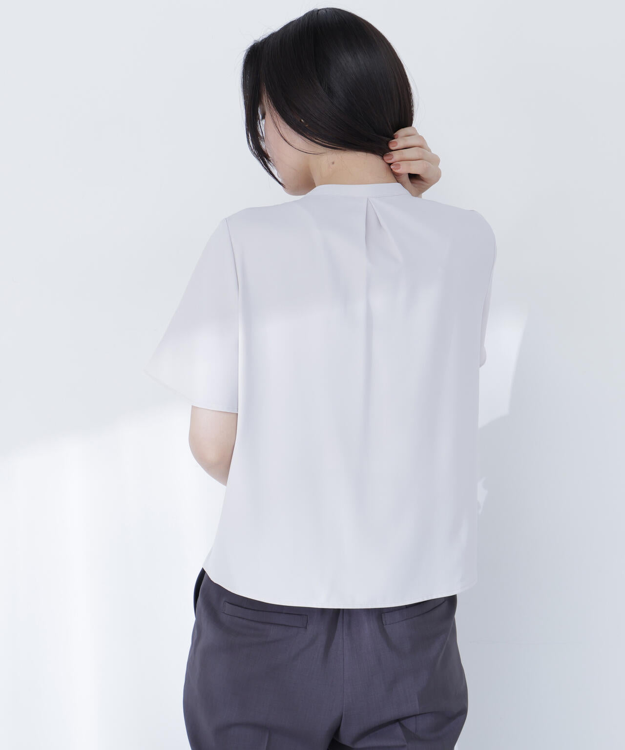6/16 ～6/18 2buy10%OFF 対象商品】フロントタックブラウス半袖