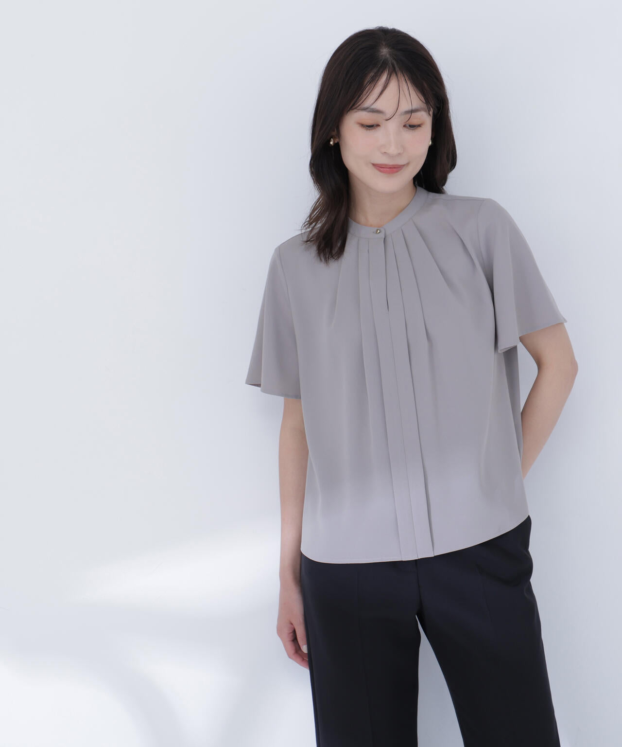 フロントタックブラウス半袖 | NATURAL BEAUTY BASIC（ナチュラル