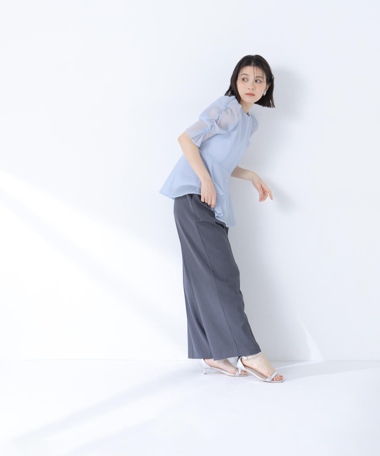 シアーペプラムブラウス半袖 | NATURAL BEAUTY BASIC（ナチュラル