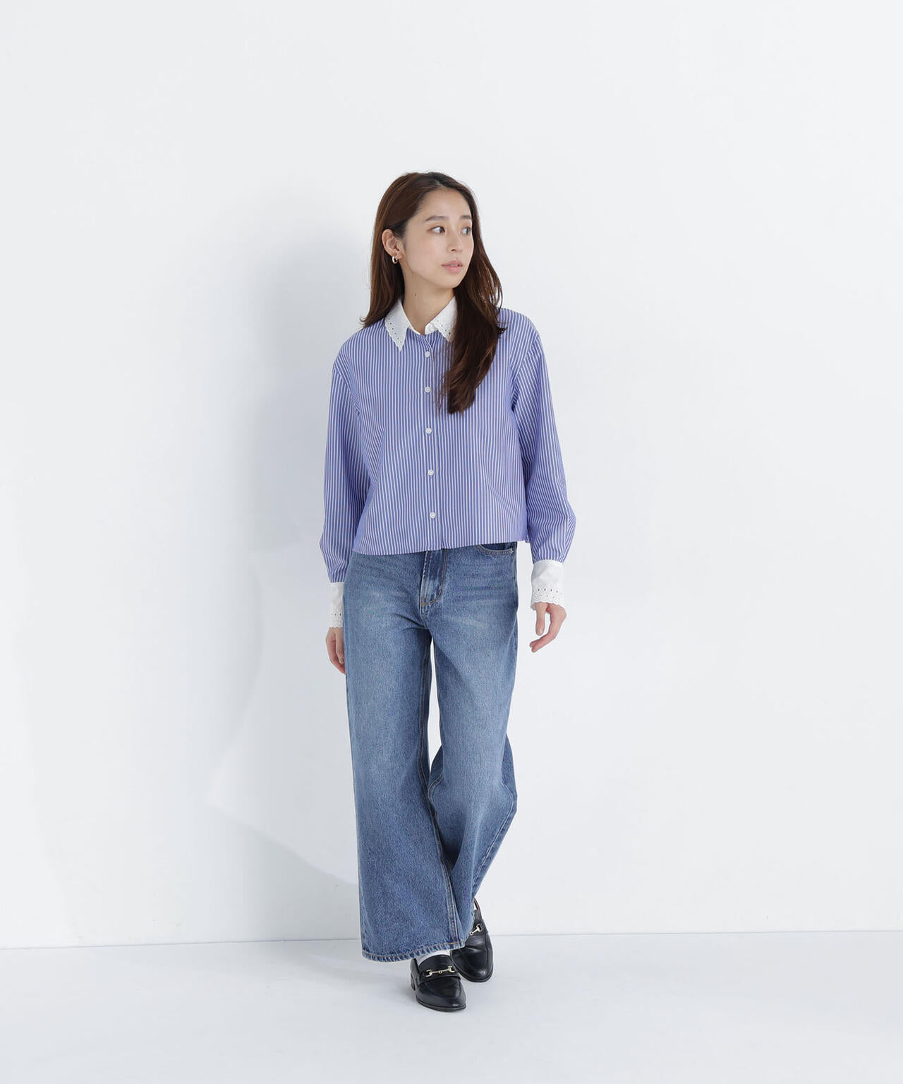 エンブロイダリーカラーシャツ | NATURAL BEAUTY BASIC（ナチュラル