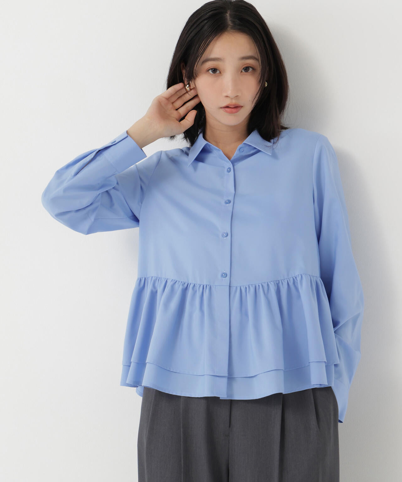 ペプラムティアードシャツ | NATURAL BEAUTY BASIC（ナチュラル