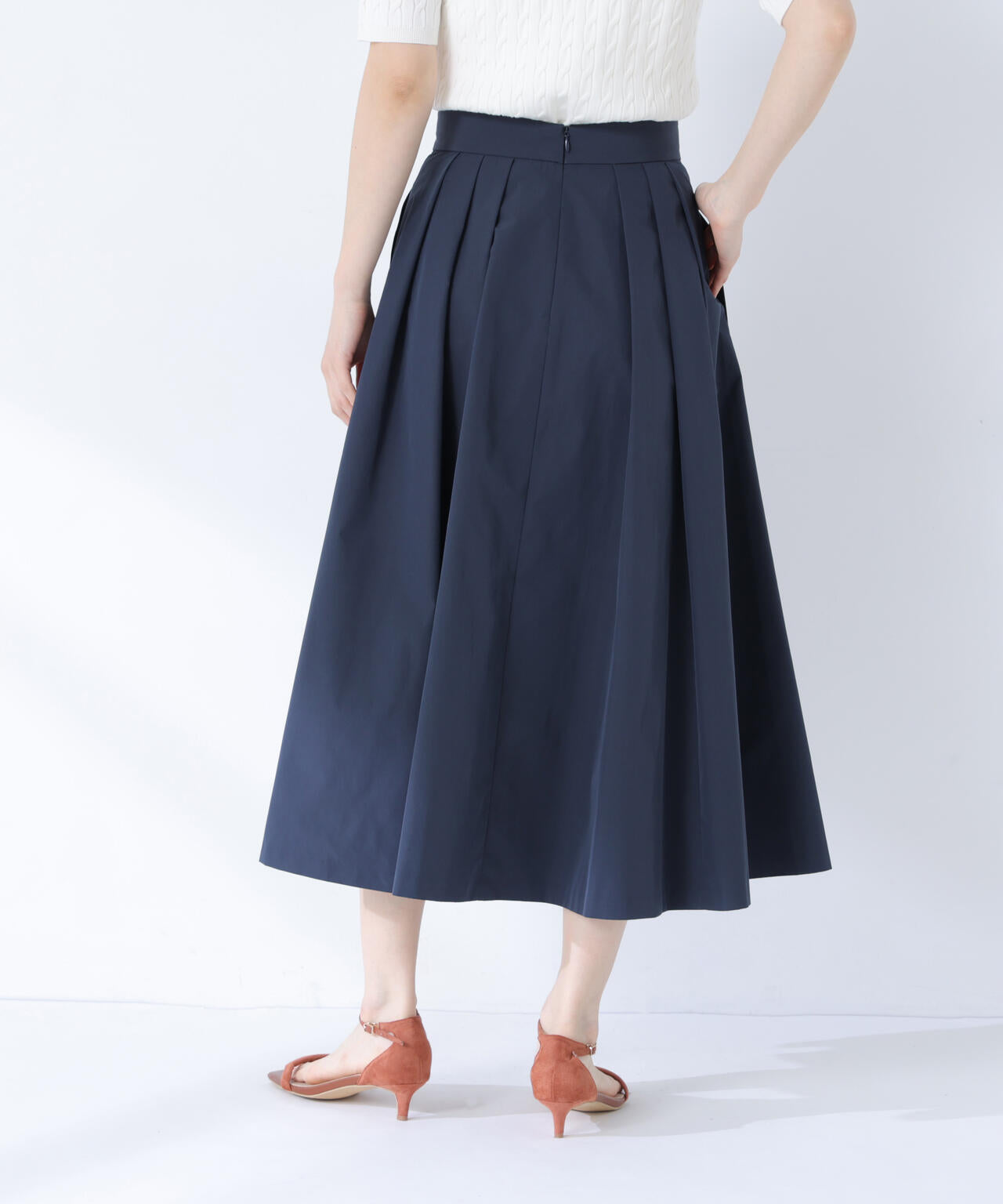 新品 Spick and Span Noble フレアスカート 36 ネイビー 撥水マリンフレアスカート | NATURAL BEAUTY BASIC（ナチュラル