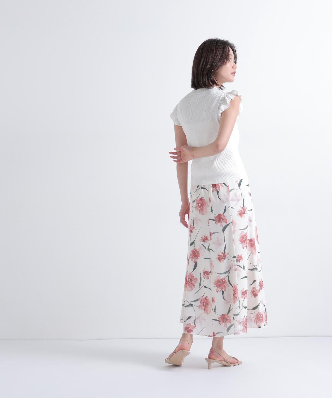 フラワープリントスカート | NATURAL BEAUTY BASIC（ナチュラル