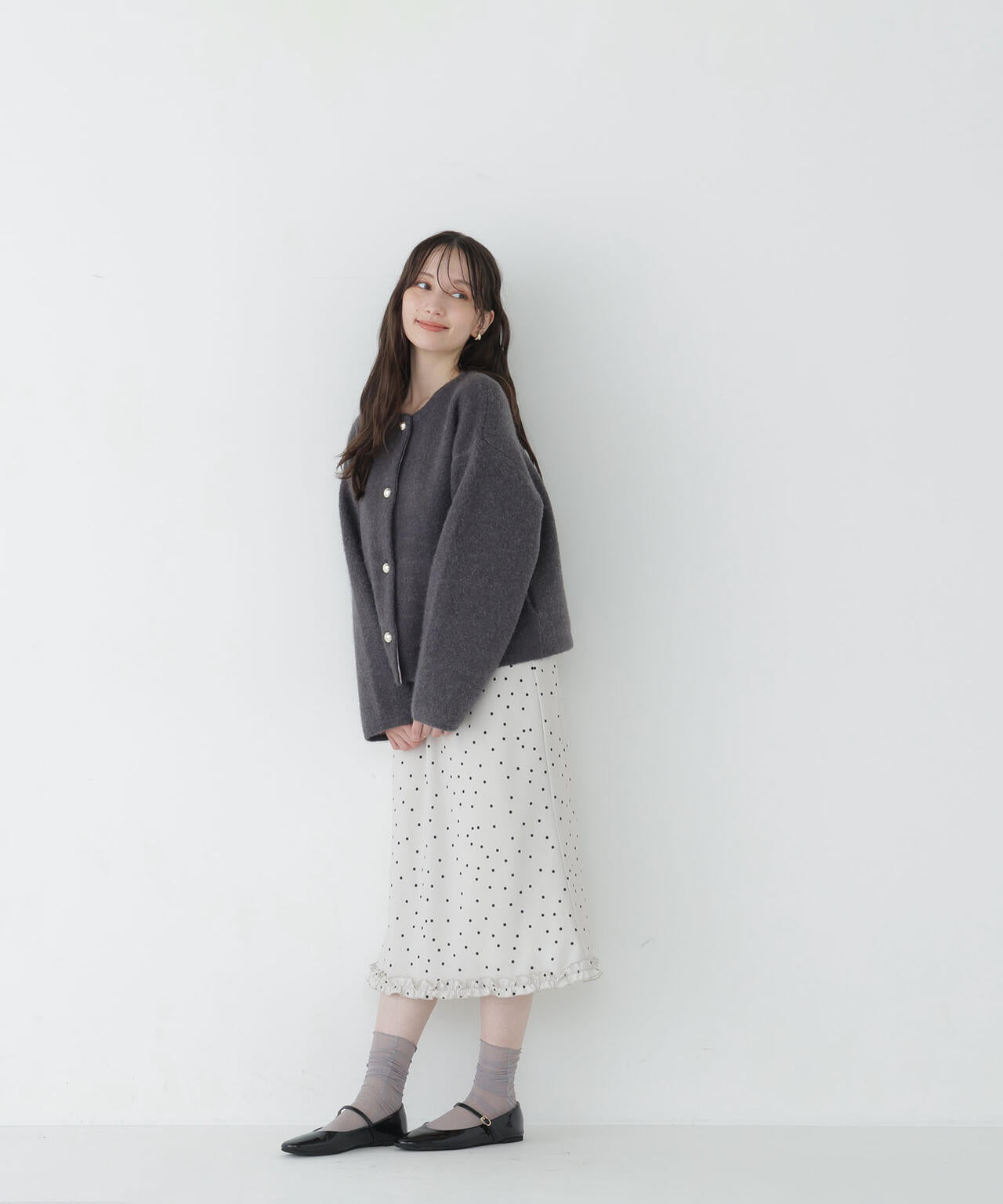 サテンミディスカート | NATURAL BEAUTY BASIC（ナチュラル