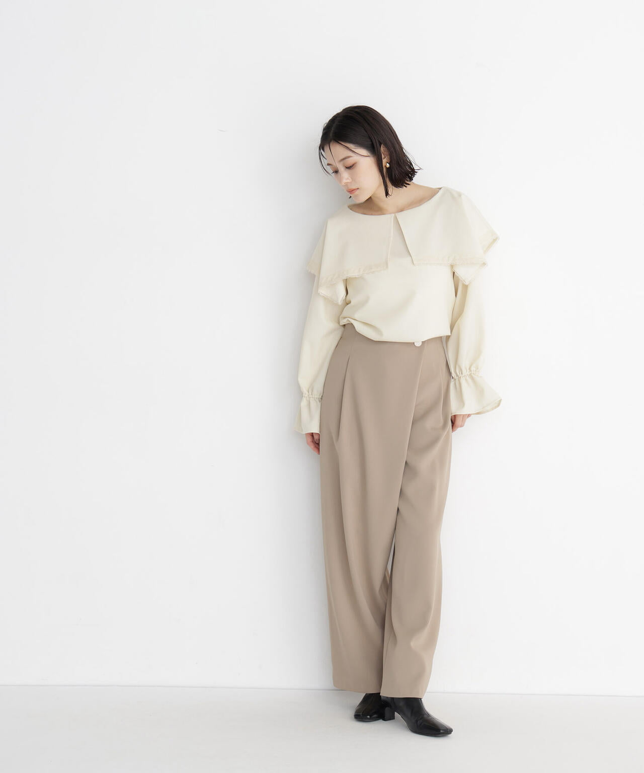 アシメワイドパンツ | NATURAL BEAUTY BASIC（ナチュラルビューティー