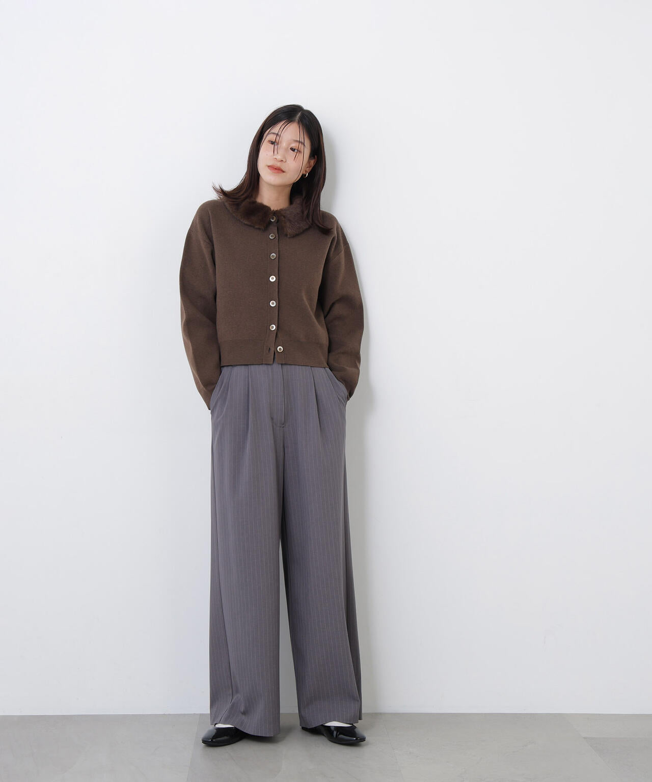 FUDGE10月号掲載＞ストライプワイドパンツ | N. Natural Beauty Basic