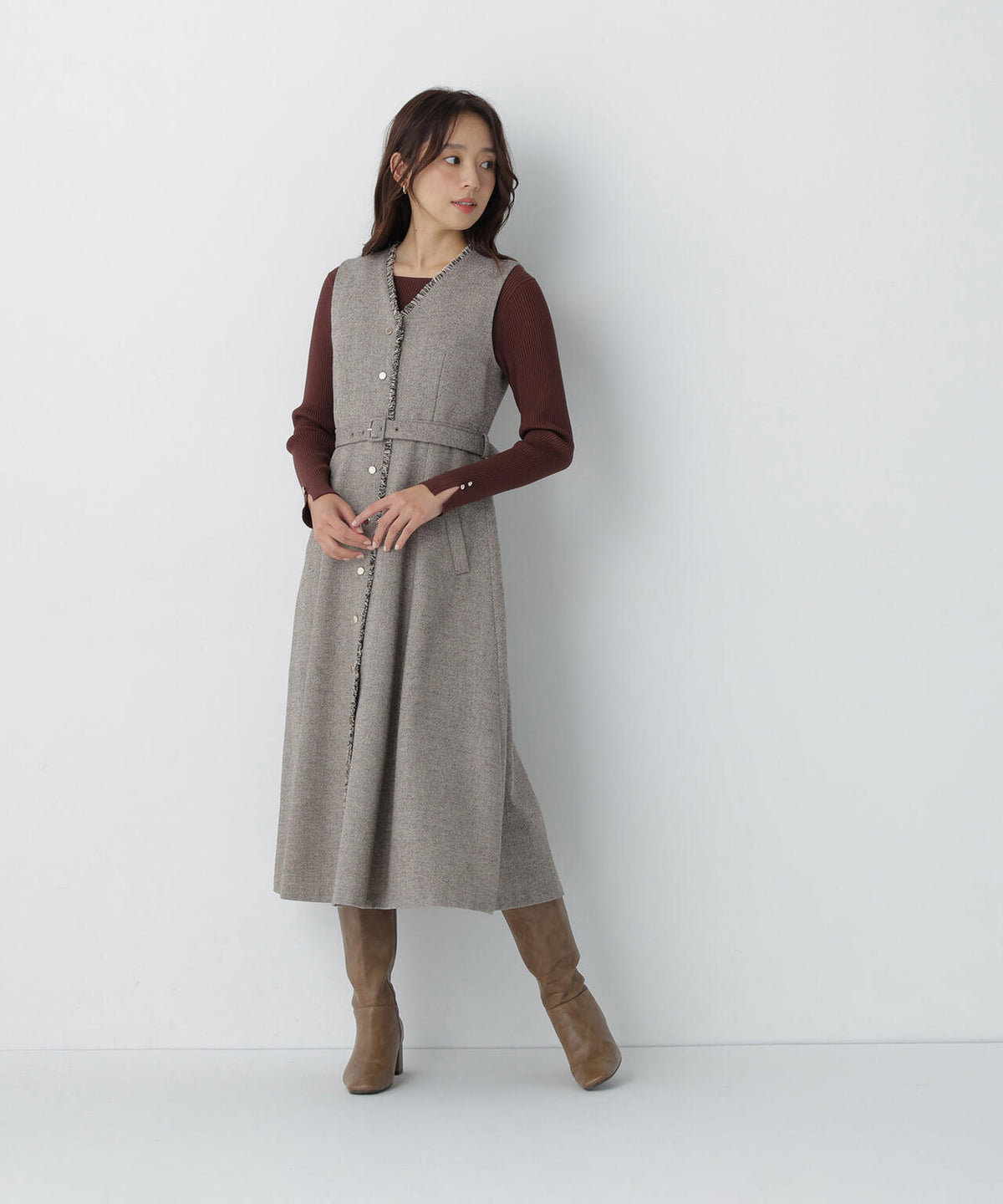 ＜ちょうど、いい服＞“あの人、素敵” ツイーディーワンピース